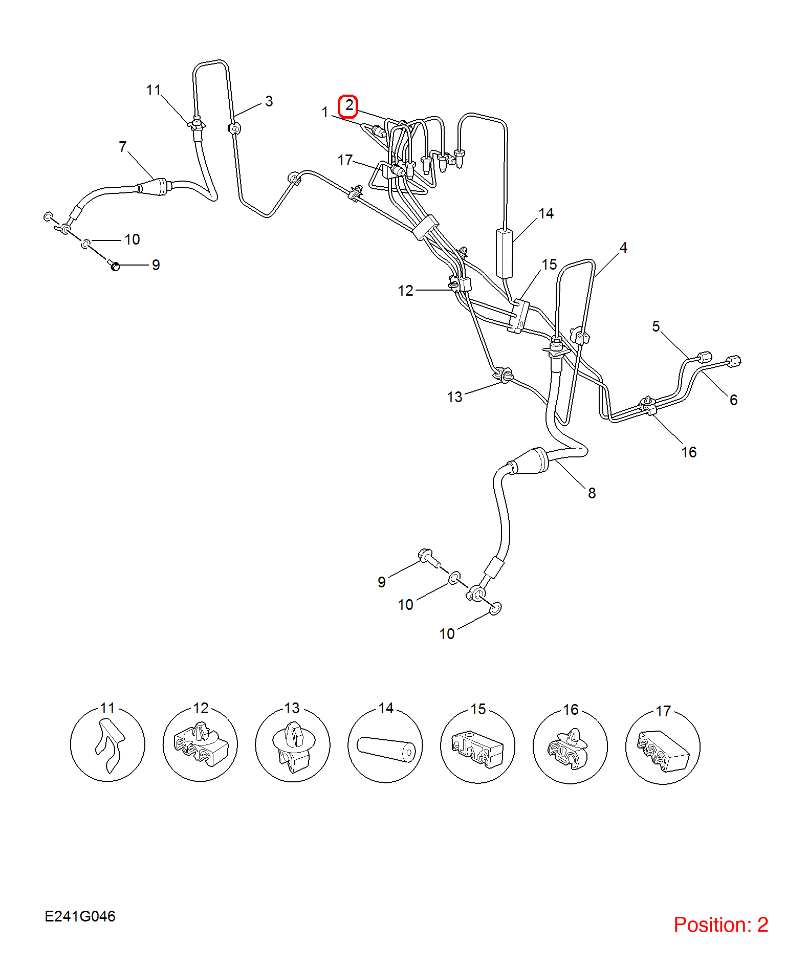 MG Brake fluid pipe OEM 10526299 FOR MG 10526299-MG_OEM