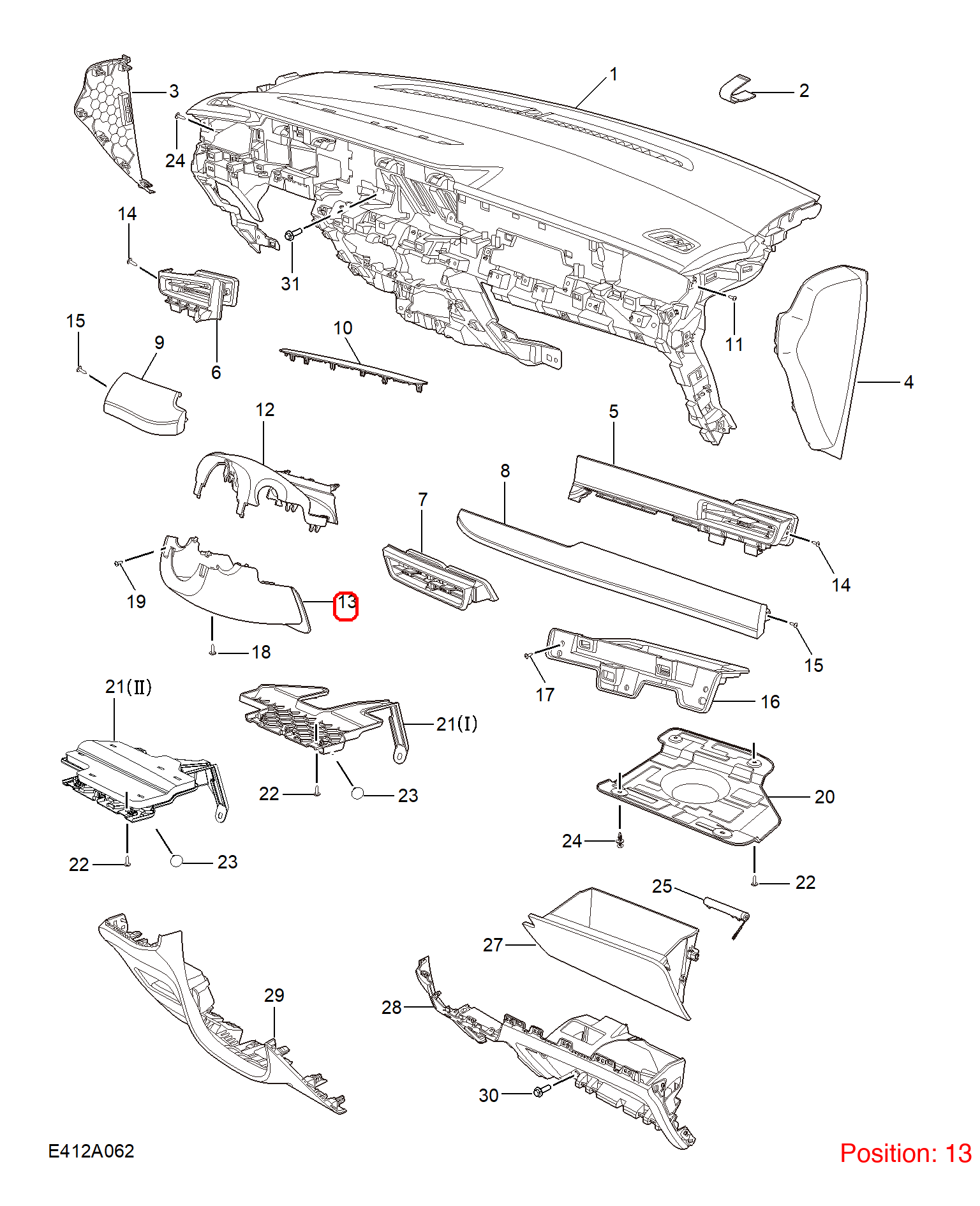 MG Steering column trim panel OEM 10527597NBC FOR MG5 10527597NBC-MG_OEM