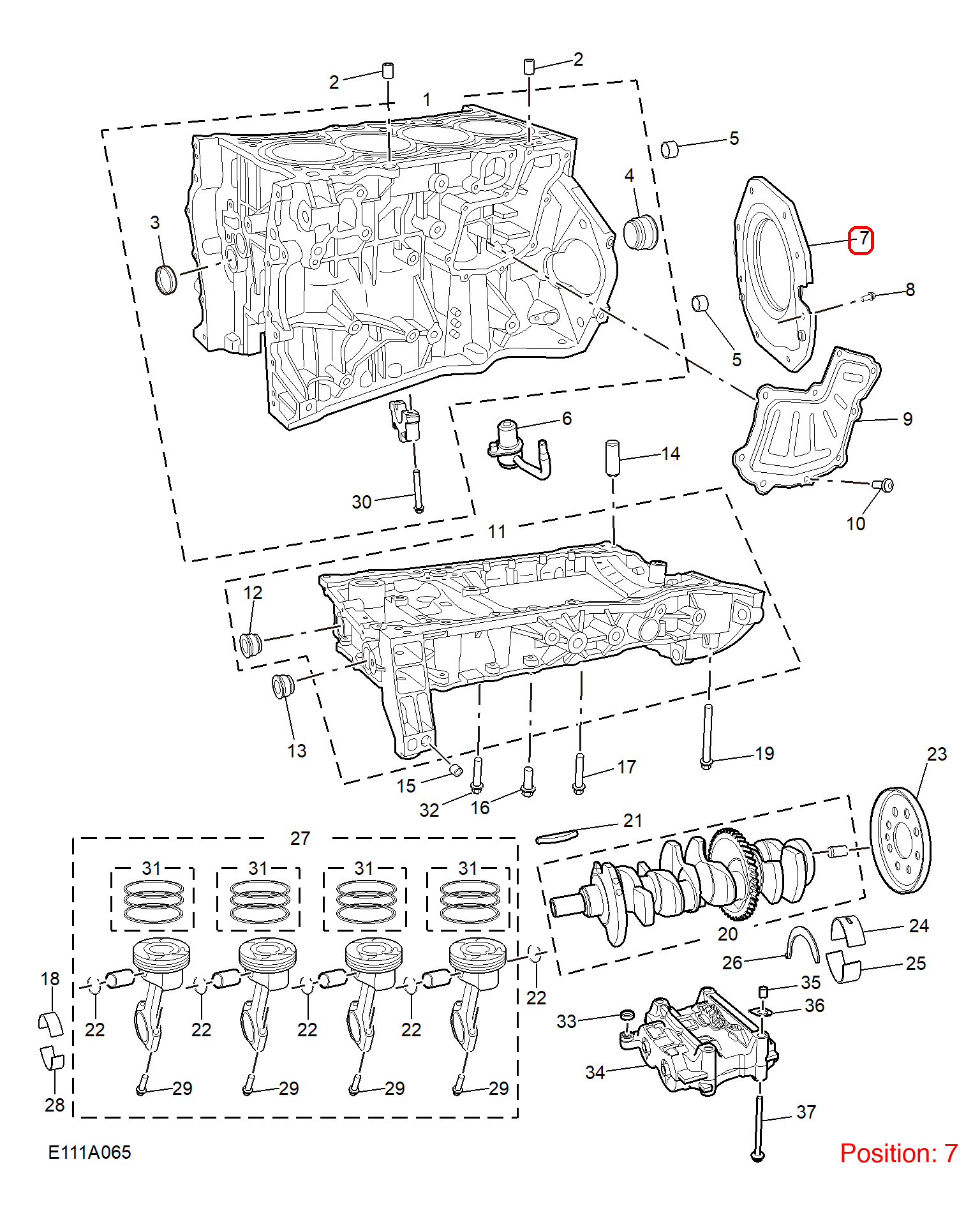 MG Crankshaft oil seal OEM 10531682 FOR MG5 10531682-MG_OEM