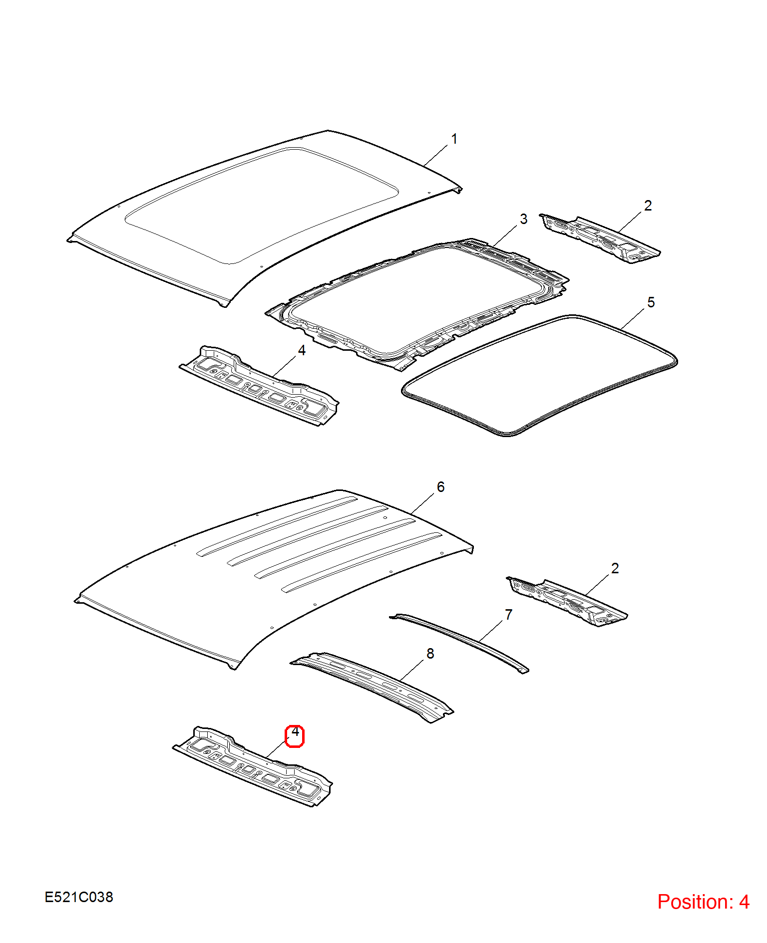 MG Roof beam OEM 10533462SEPP FOR MG 10533462SEPP-MG_OEM