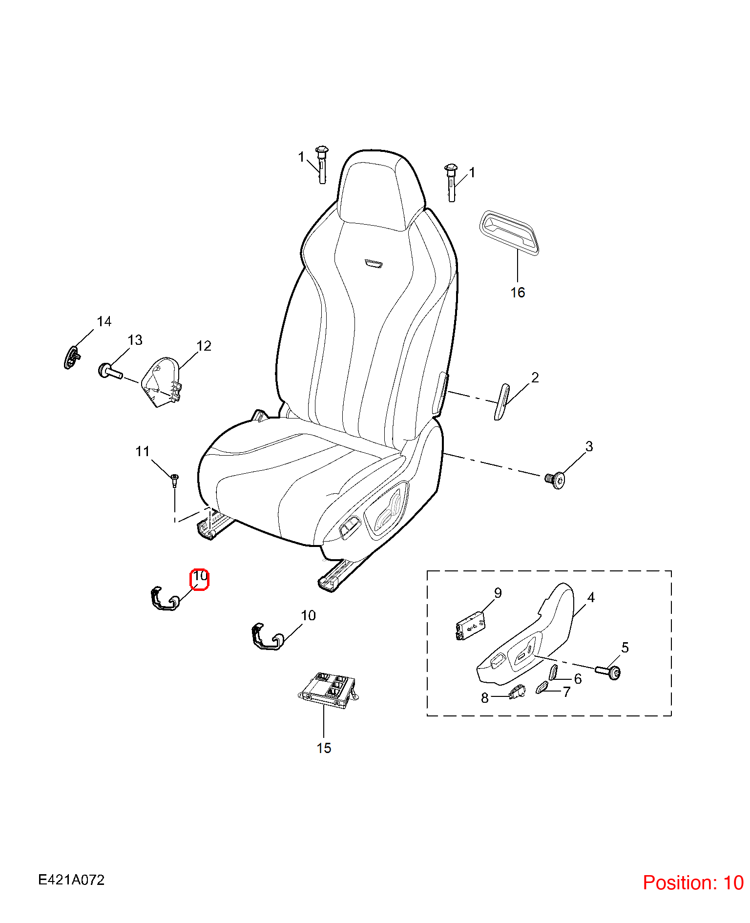 MG Trim cover OEM 10534389PHD FOR MG RX5 RX8 MG6 10534389PHD-MG_OEM