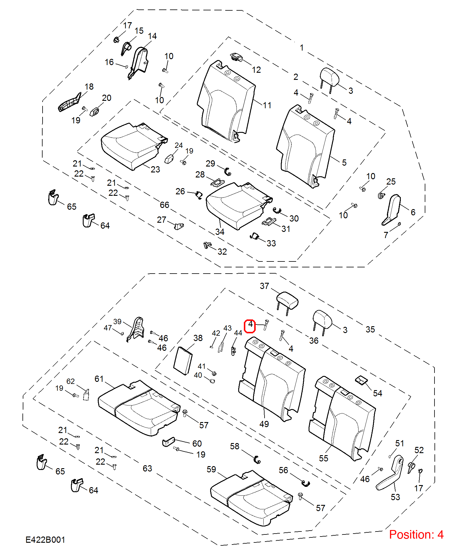 MG Headrest guide piece OEM 10534416PHD FOR MG RX8 10534416PHD-MG_OEM