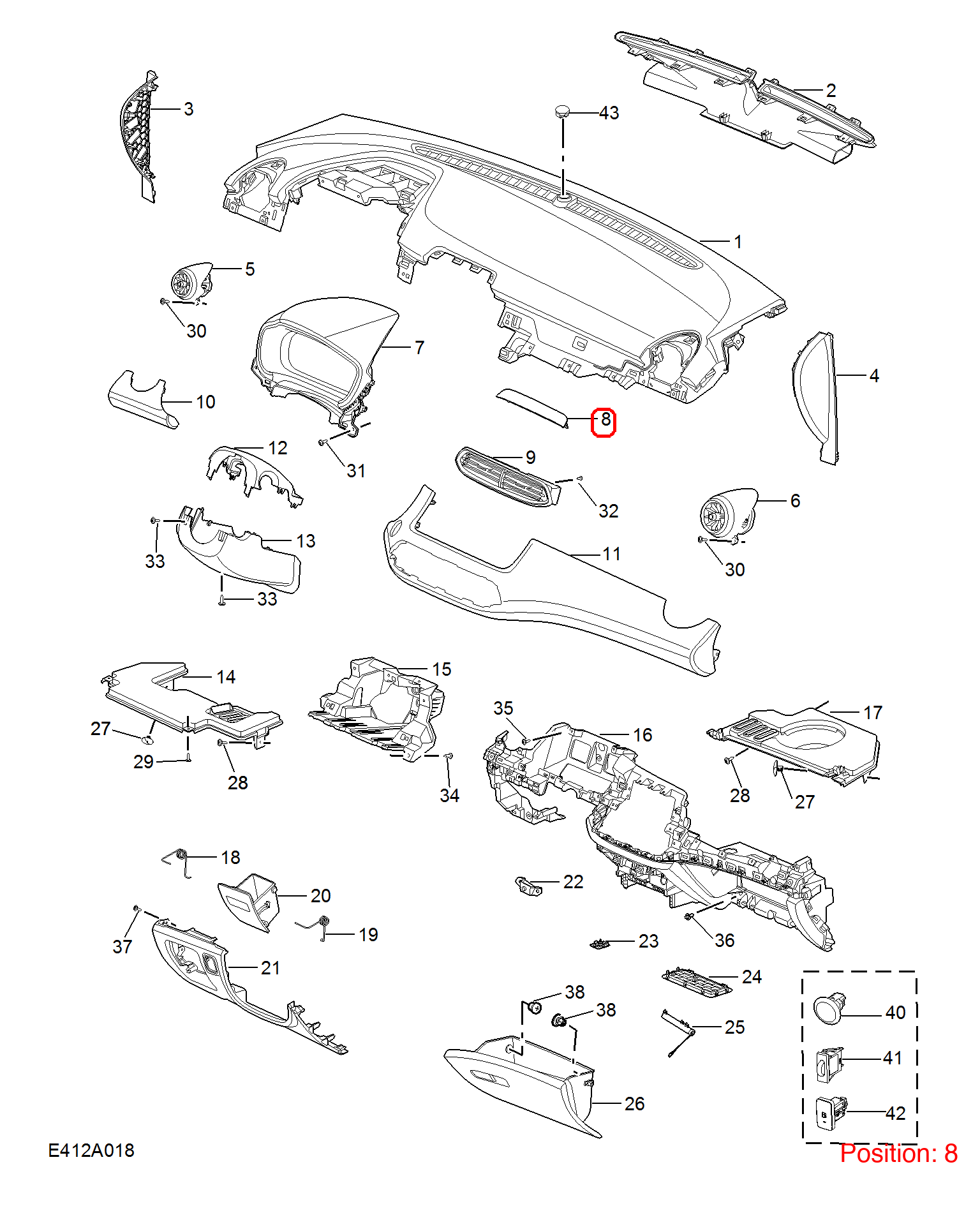 MG Trim cover OEM 10539334OSA FOR MG 10539334OSA-MG_OEM