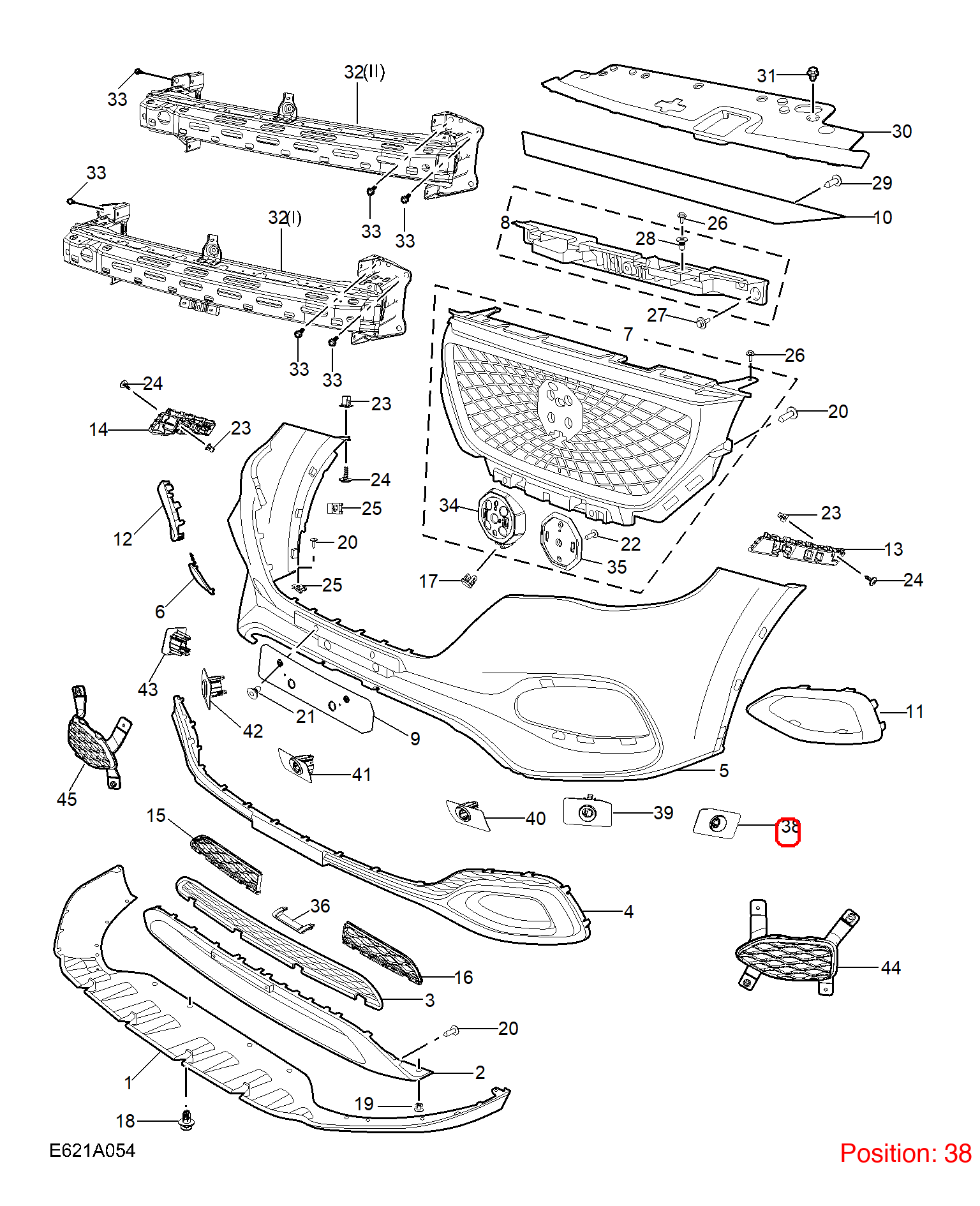MG Reverse radar bracket OEM 10546616SPRP FOR MG 10546616SPRP-MG_OEM