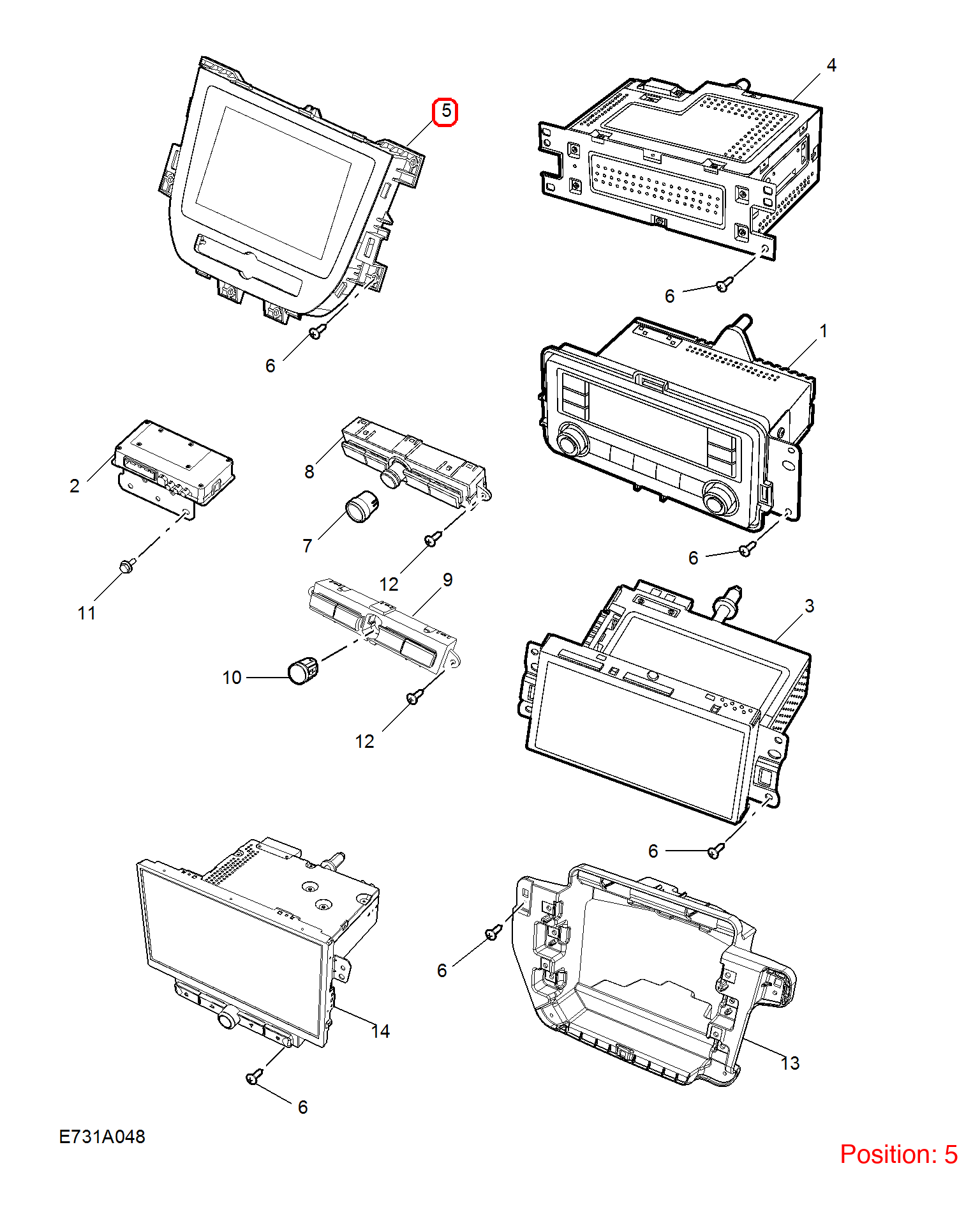 MG Navigation display OEM 10559646 FOR MG 10559646-MG_OEM