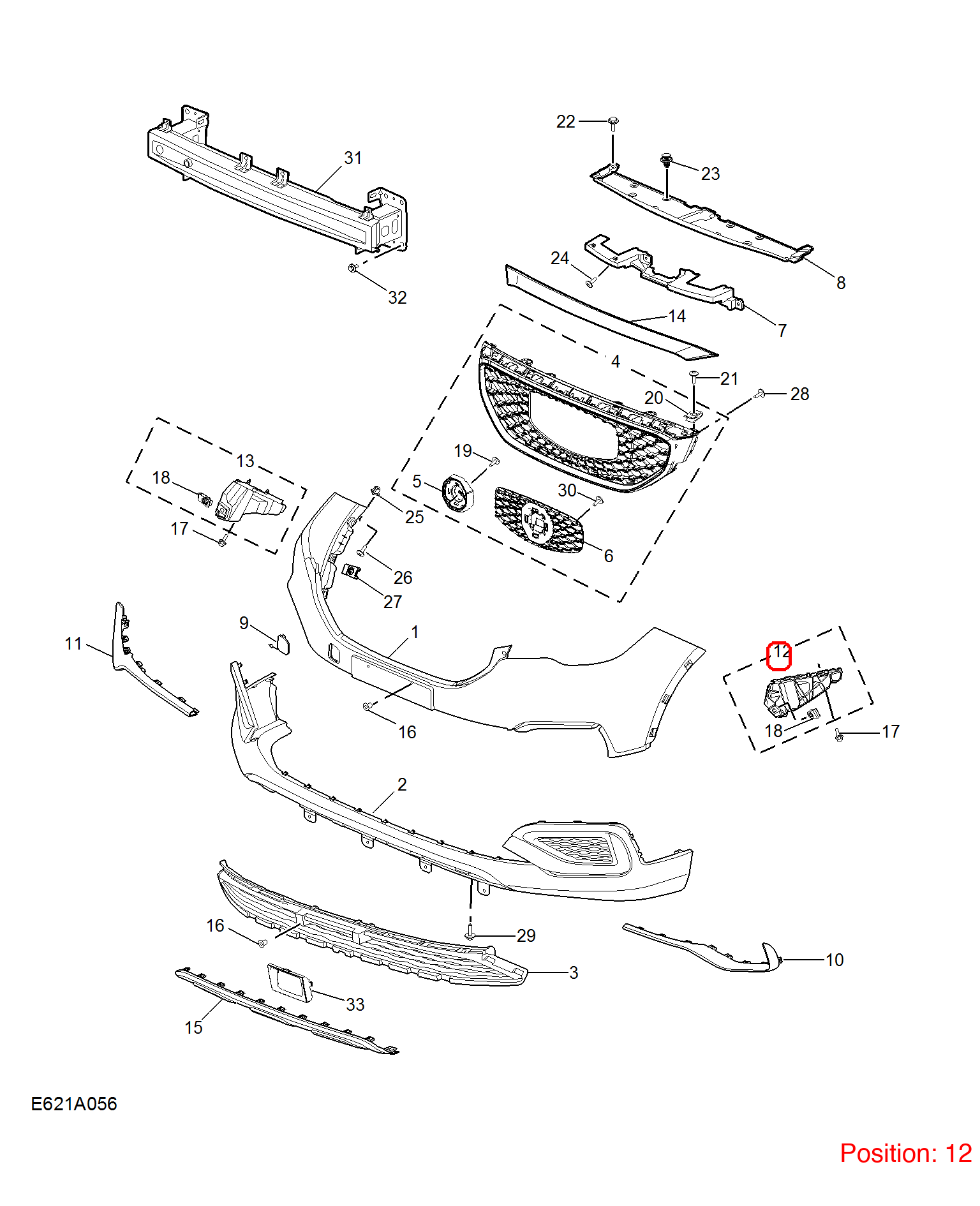MG Bumper Cover Bracket OEM 10560912 FOR MG 10560912-MG_OEM