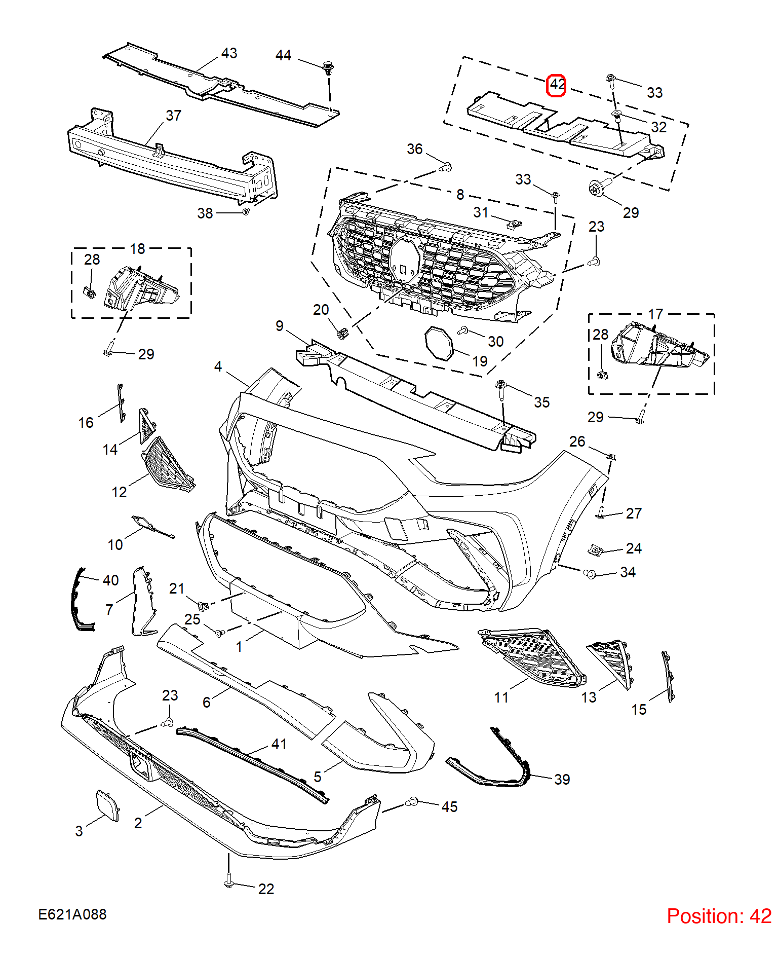 MG Bumper Cover Bracket OEM 10562298 FOR MG 10562298-MG_OEM