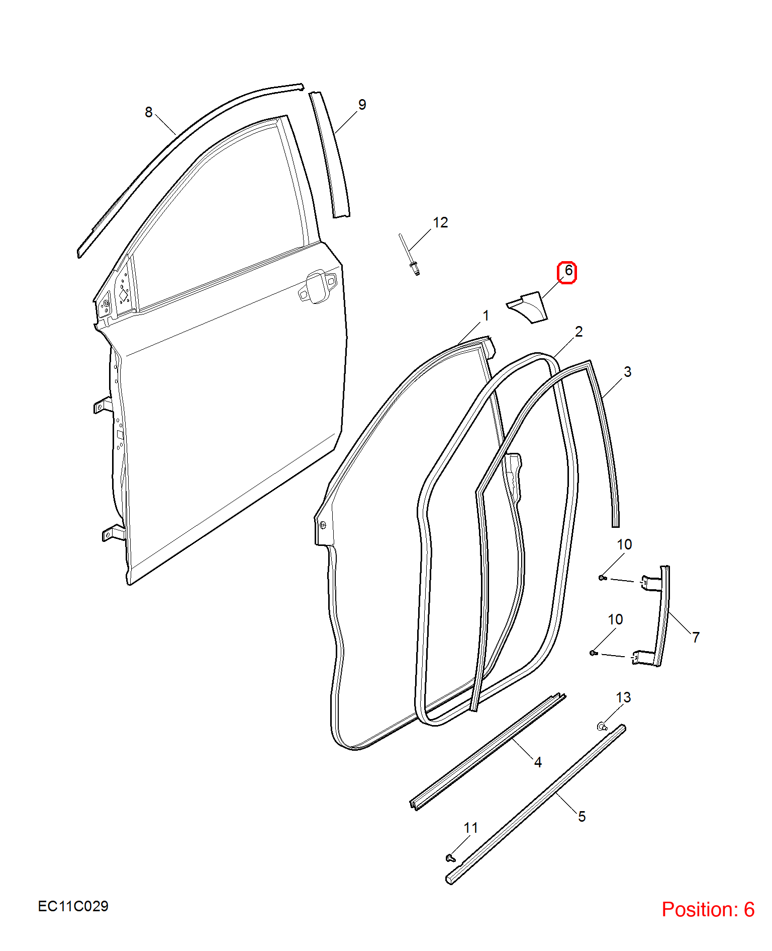 MG Trim cover OEM 10564009 FOR MG6 10564009-MG_OEM