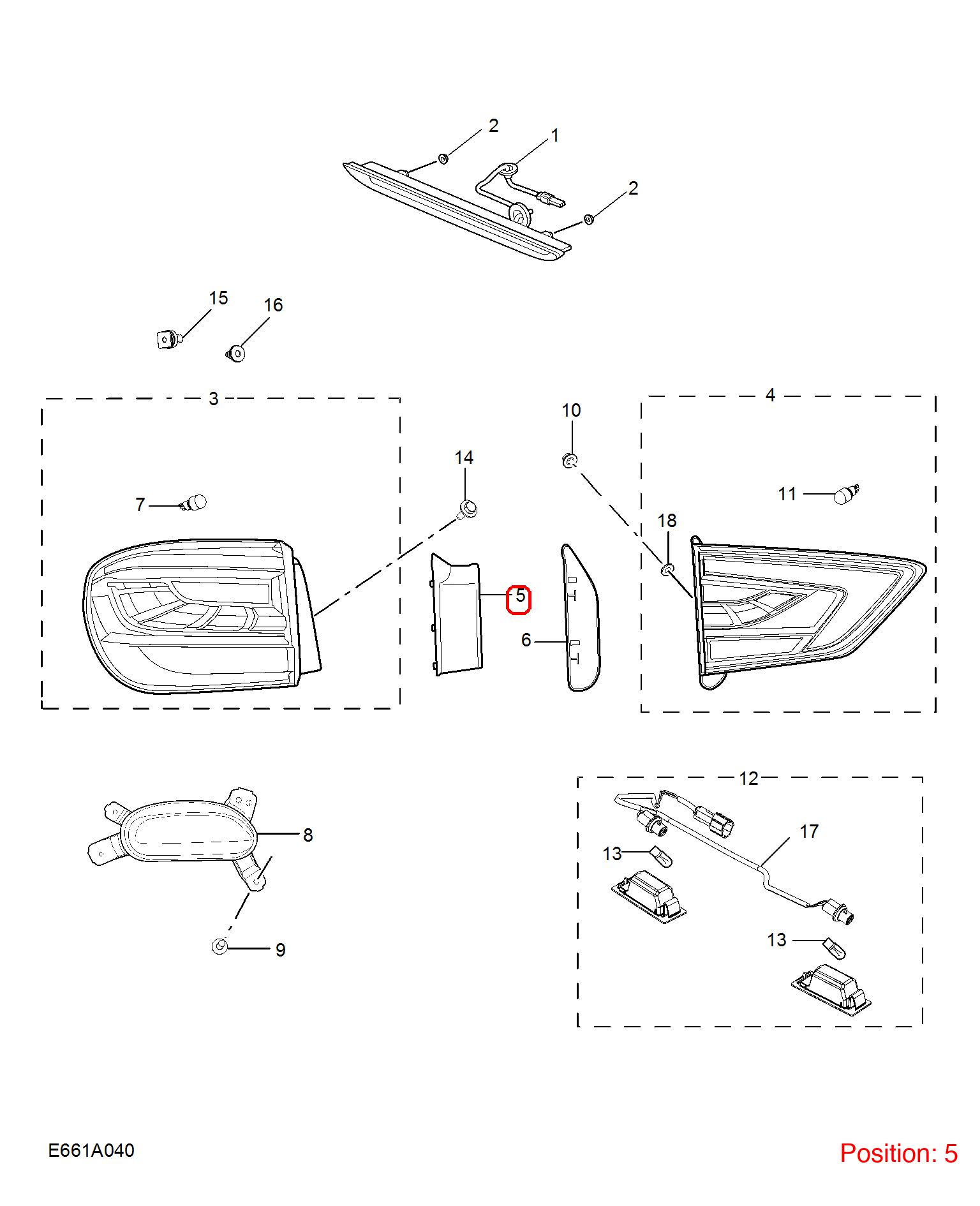 MG Rear taillight trim OEM 10571687 FOR MG 10571687-MG_OEM