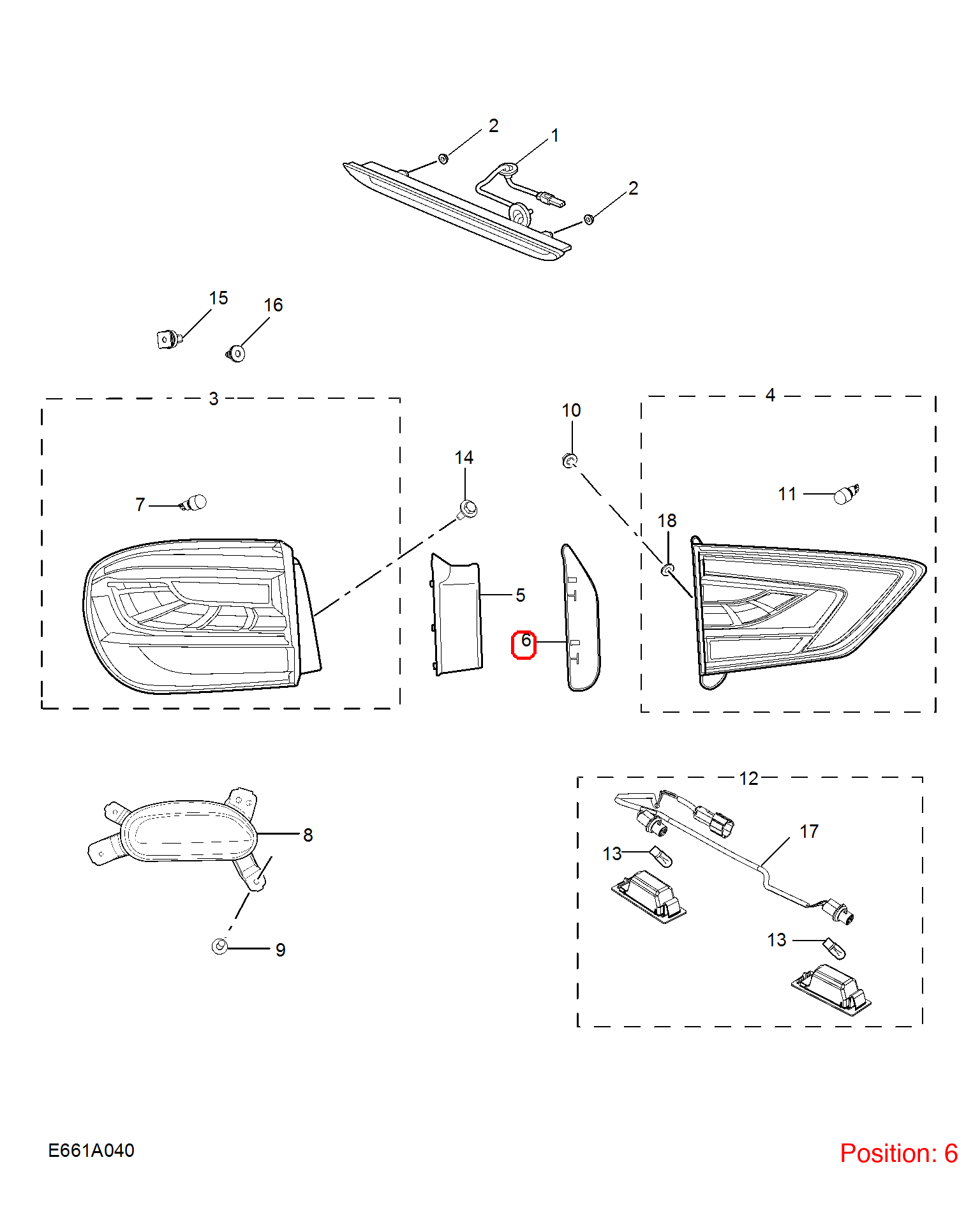 MG Rear taillight trim OEM 10571689 FOR MG 10571689-MG_OEM