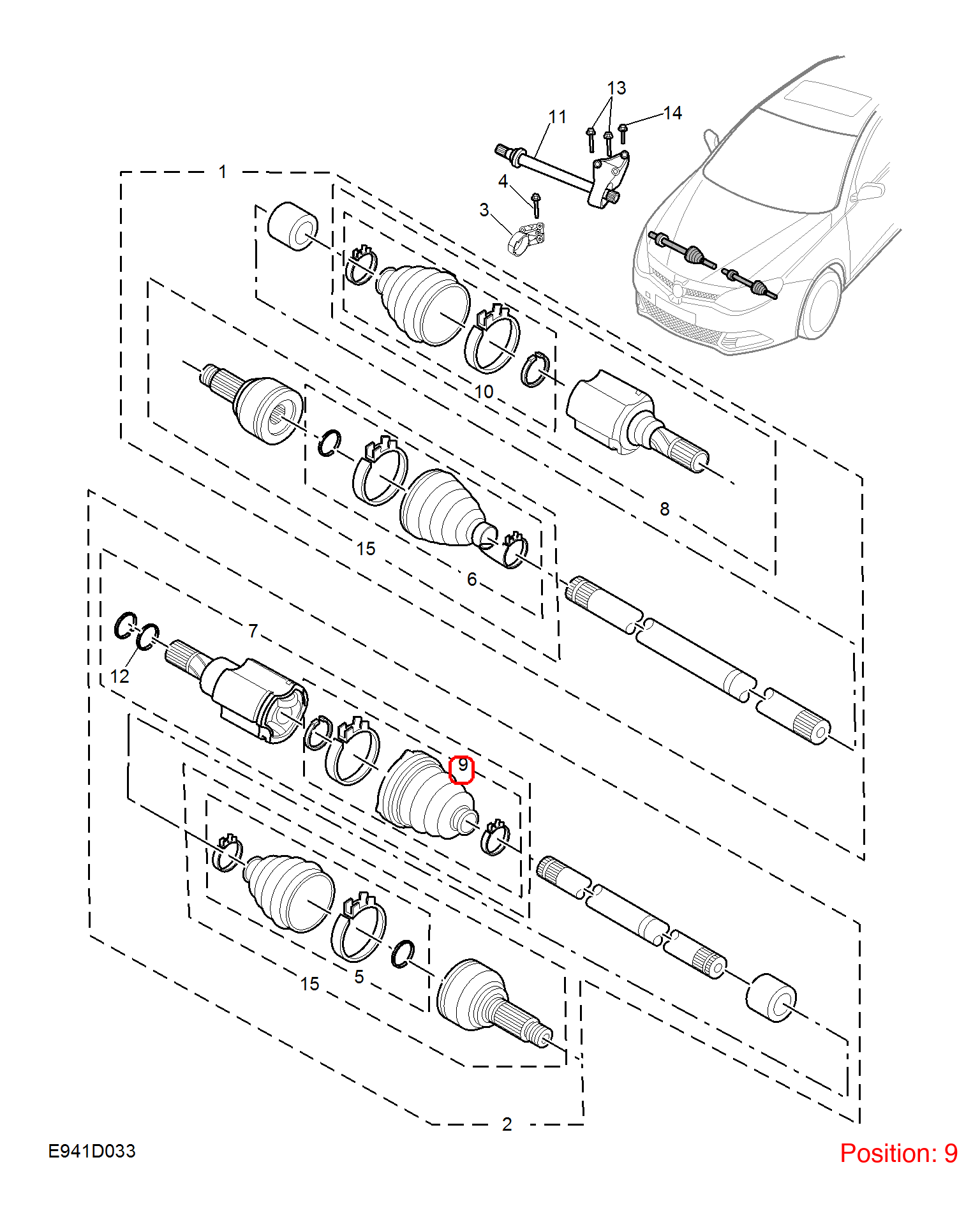 MG CV Boot OEM 10575352 FOR MG5 10575352-MG_OEM
