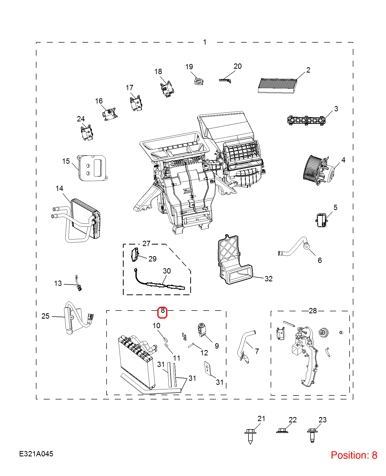 MG A/C Evaporator Core OEM 10575990 FOR MG 10575990-MG_OEM