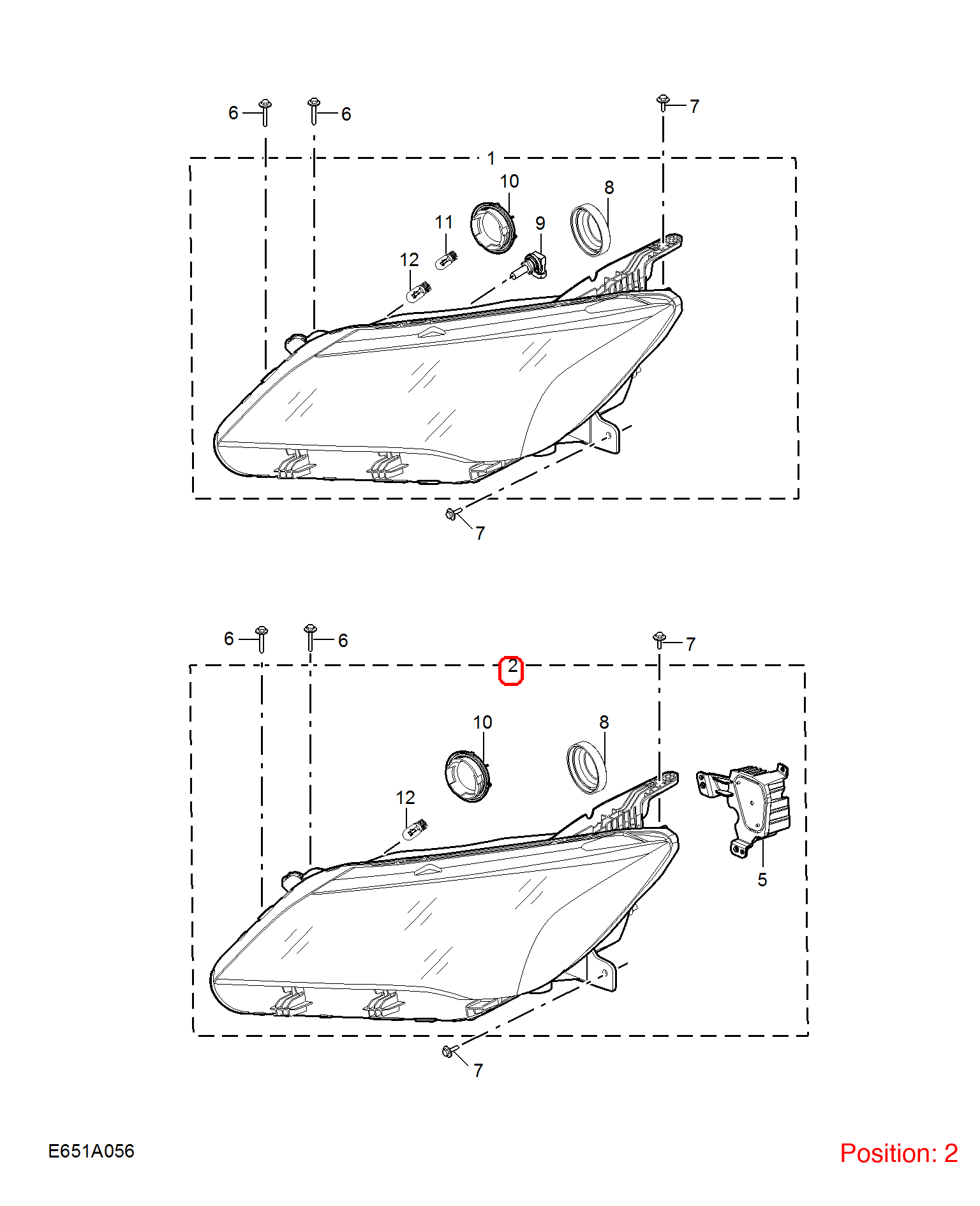 MG Headlight OEM 10577162 FOR MG5 10577162-MG_OEM