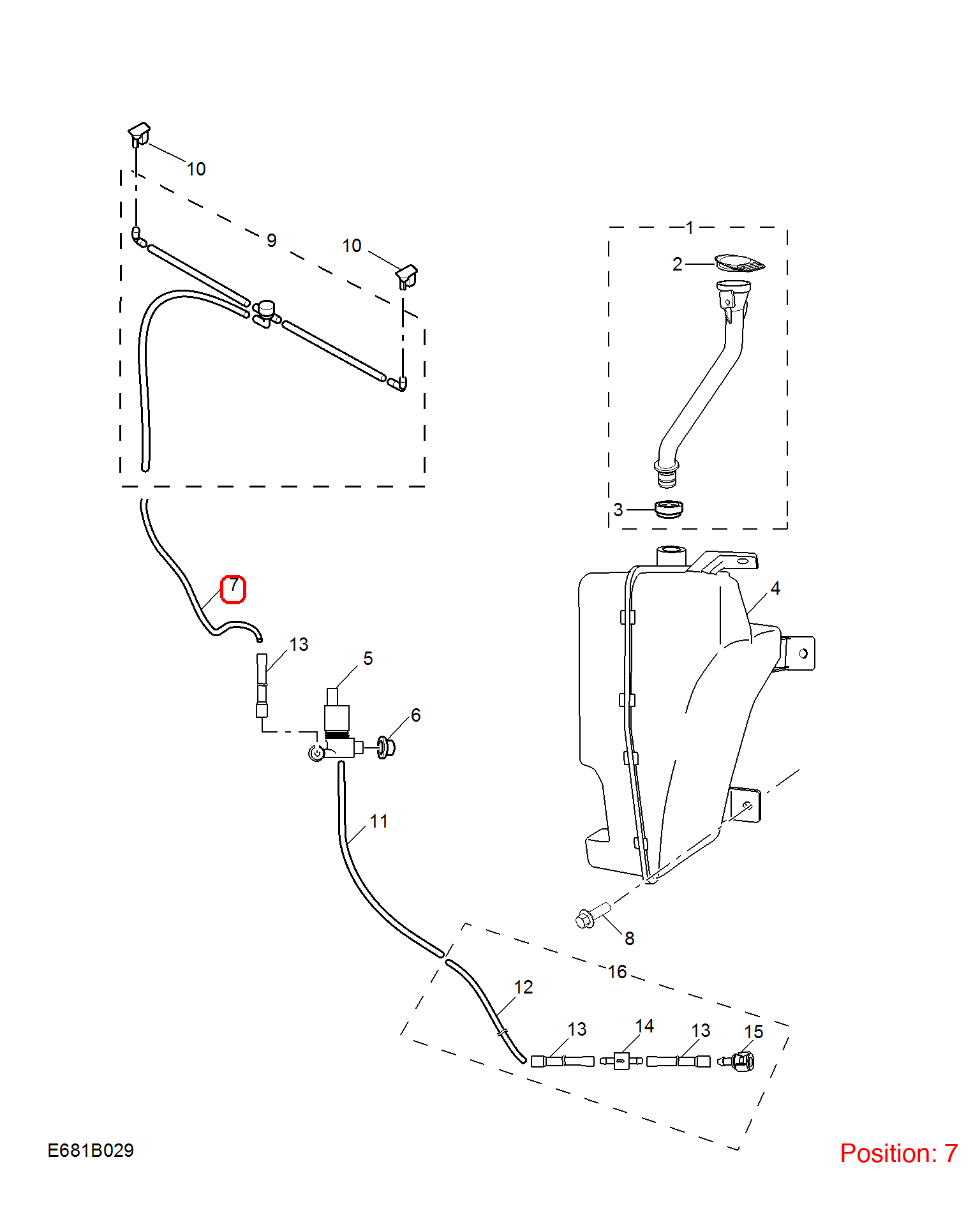 MG Wiper spray pipe OEM 10577254 FOR MG RX5 10577254-MG_OEM