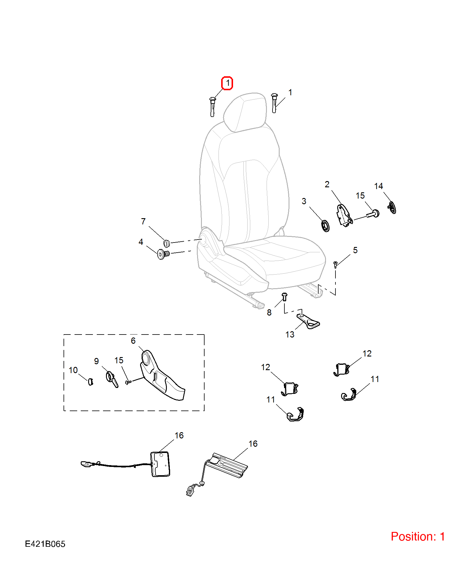 MG Seat headrest guide sleeve OEM 10578584PHD FOR MG5 10578584PHD-MG_OEM