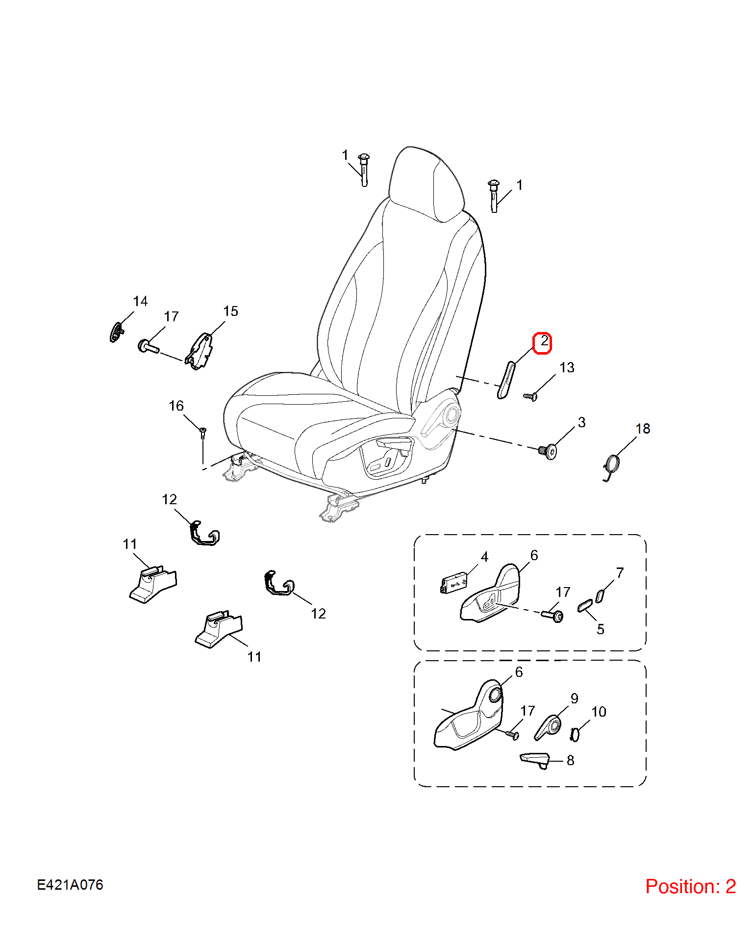 MG Seat adjustment handle OEM 10578604PHD FOR MG5 10578604PHD-MG_OEM