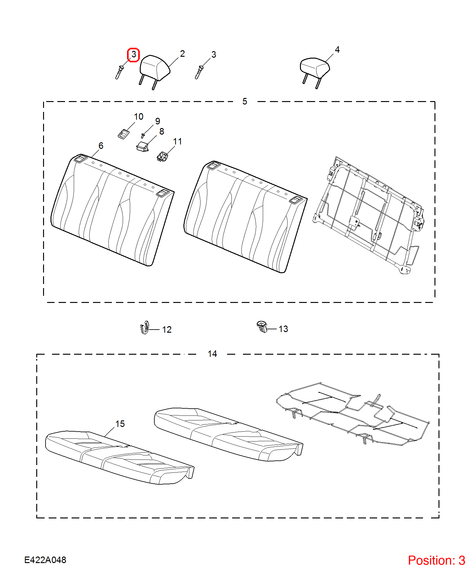 MG Headrest guide piece OEM 10578634CLB FOR MG5 10578634CLB-MG_OEM