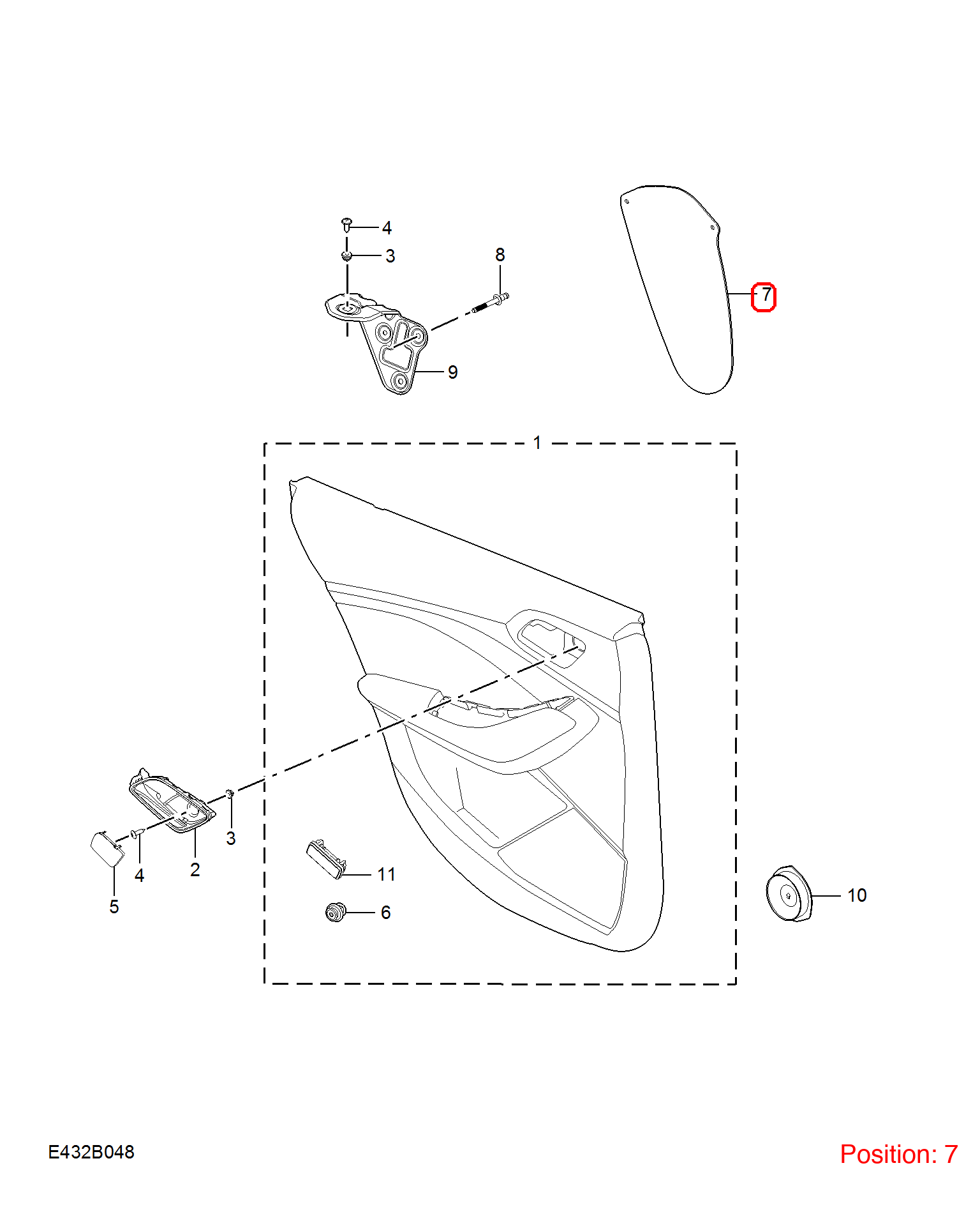 MG Door sound insulation pad OEM 10580062 FOR MG 10580062-MG_OEM