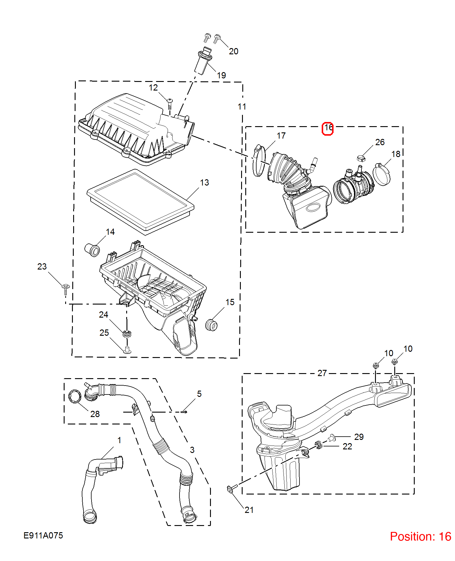 MG Air Intake Hose OEM 10581131 FOR MG5 MG 10581131-MG_OEM