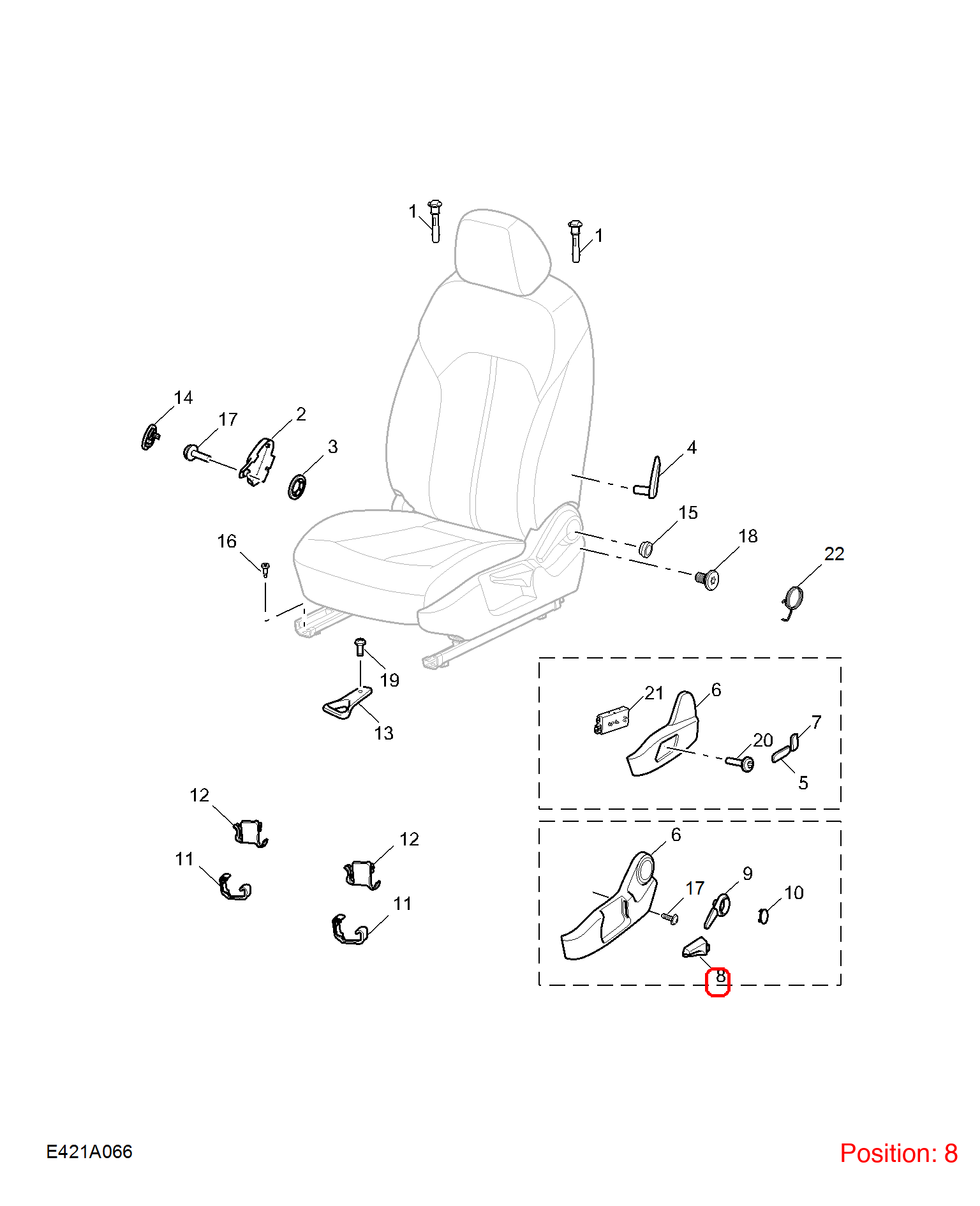 MG Seat adjustment handle OEM 10582580PHD FOR MG5 10582580PHD-MG_OEM
