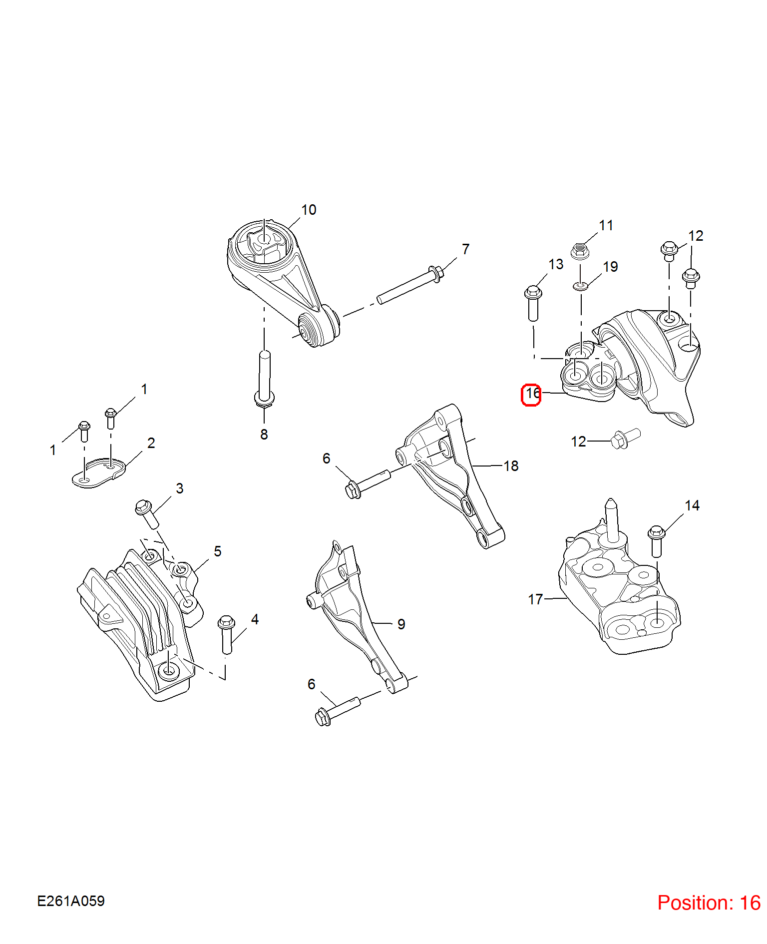 MG Transmission mount OEM 10583001 FOR MG 10583001-MG_OEM