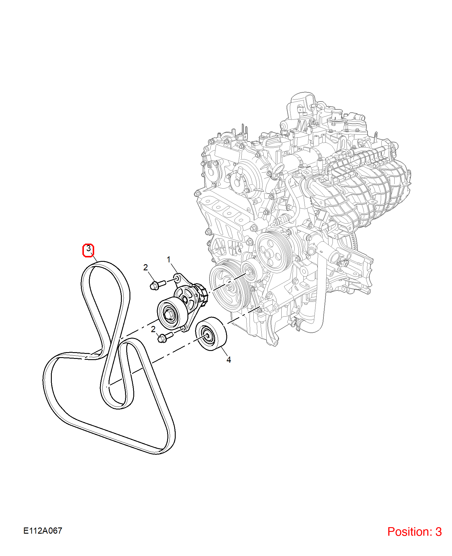 MG Engine belt OEM 10588365 FOR MG5 10588365-MG_OEM