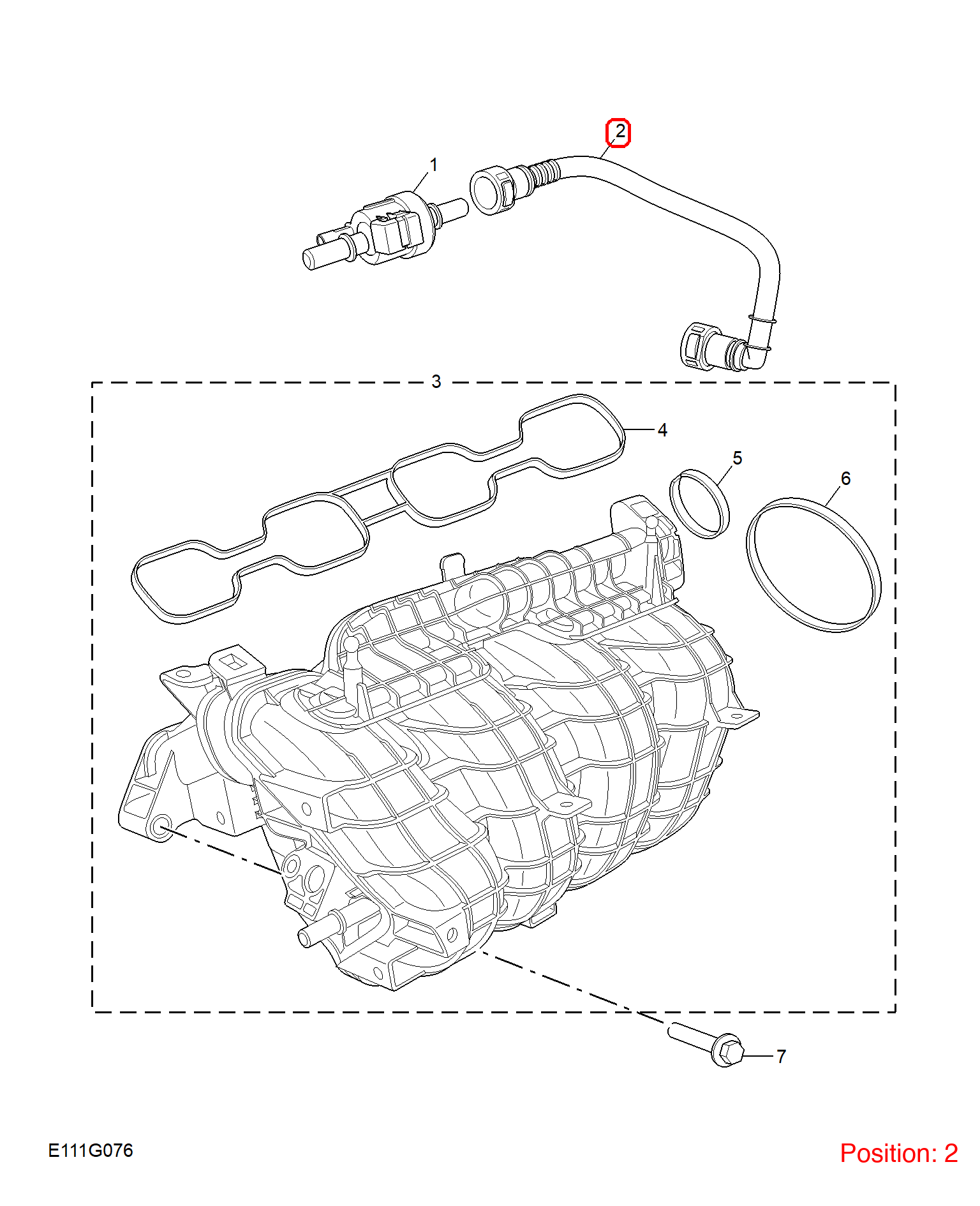 MG Activated carbon canister ventilation pipe OEM 10588379 FOR MG5 10588379-MG_OEM