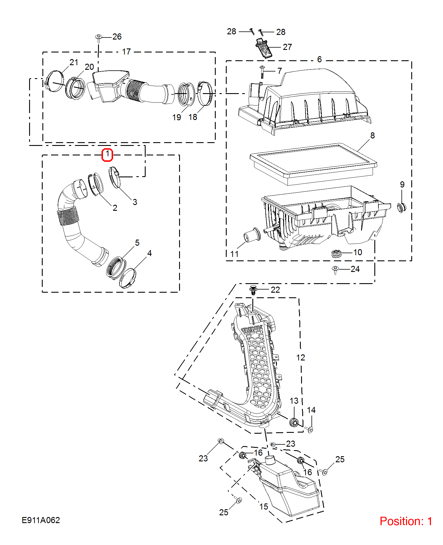 MG Air Intake Hose OEM 10598262 FOR MG5 MG 10598262-MG_OEM