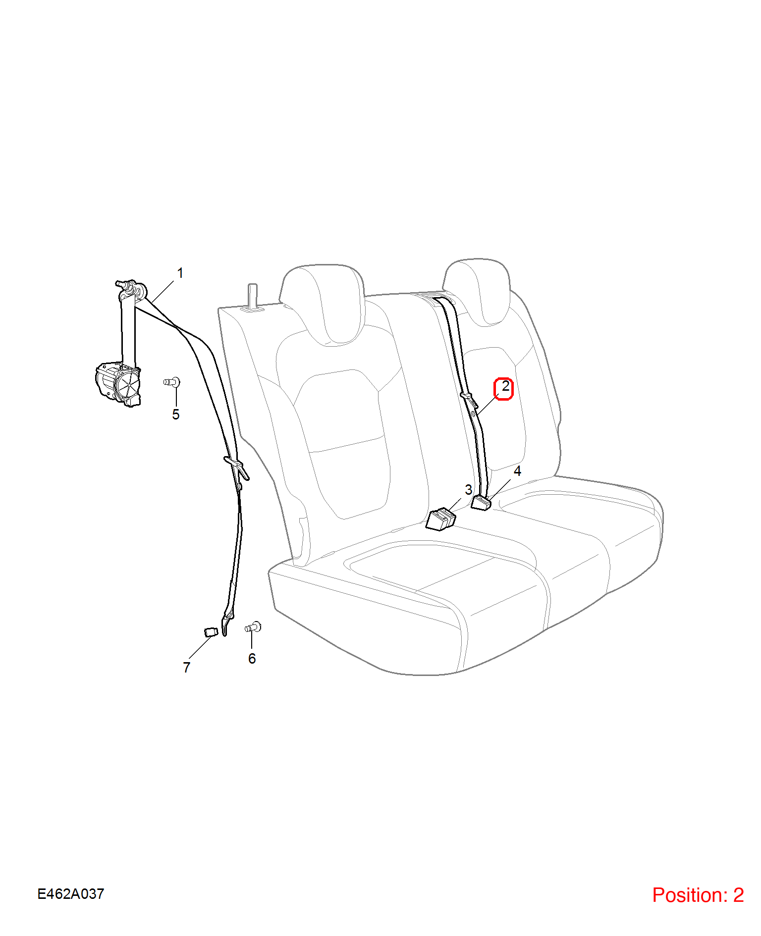 MG Seat belt OEM 10598475 FOR MG 10598475-MG_OEM