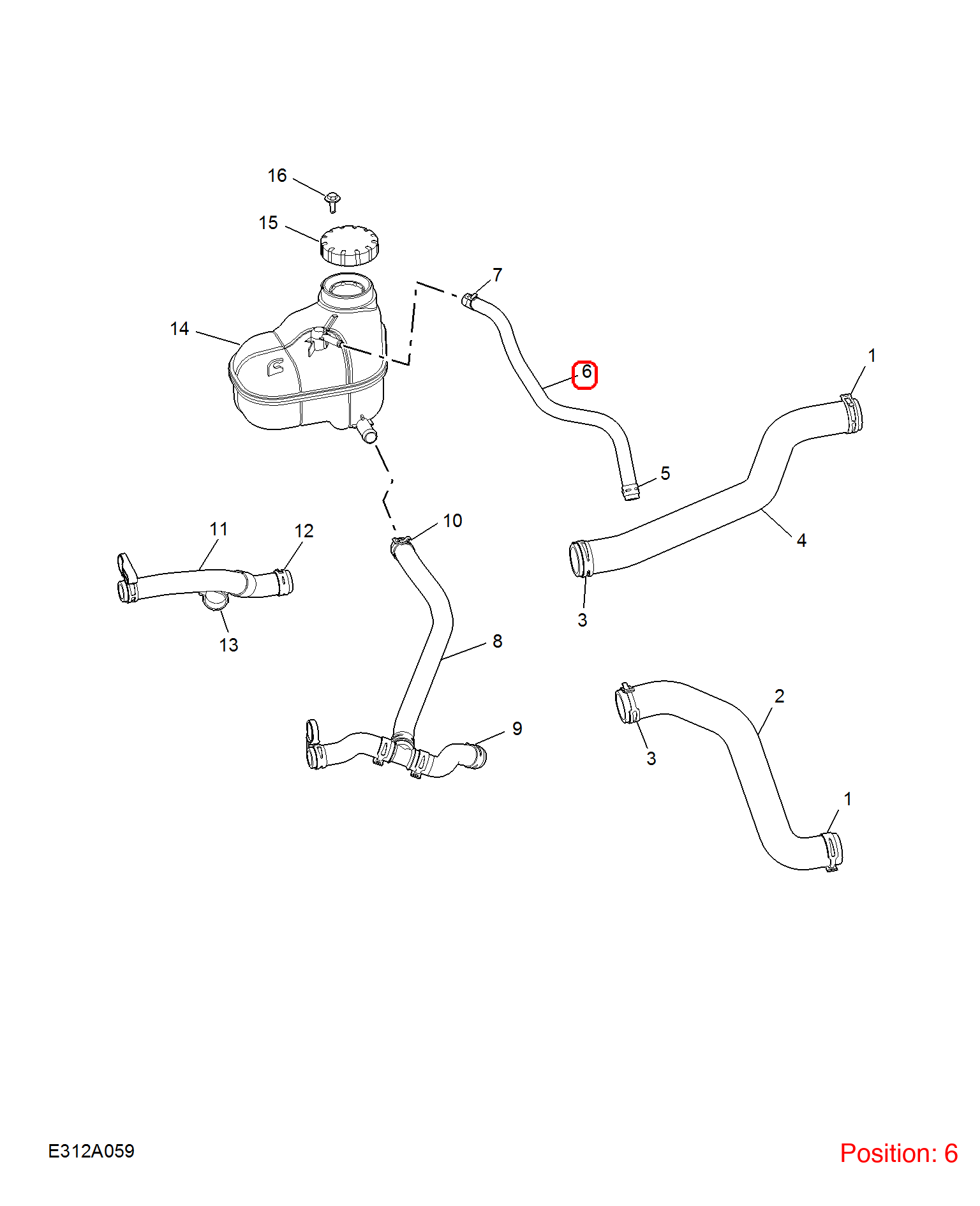MG Overflow Hose OEM 10599156 FOR MG5 MG 10599156-MG_OEM