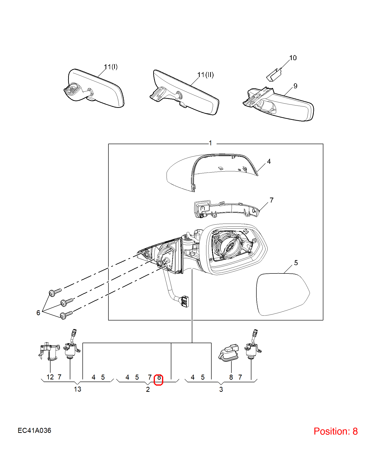 MG Left Wing Mirror Puddle Light OEM 10599610 FOR MG 10599610-MG_OEM