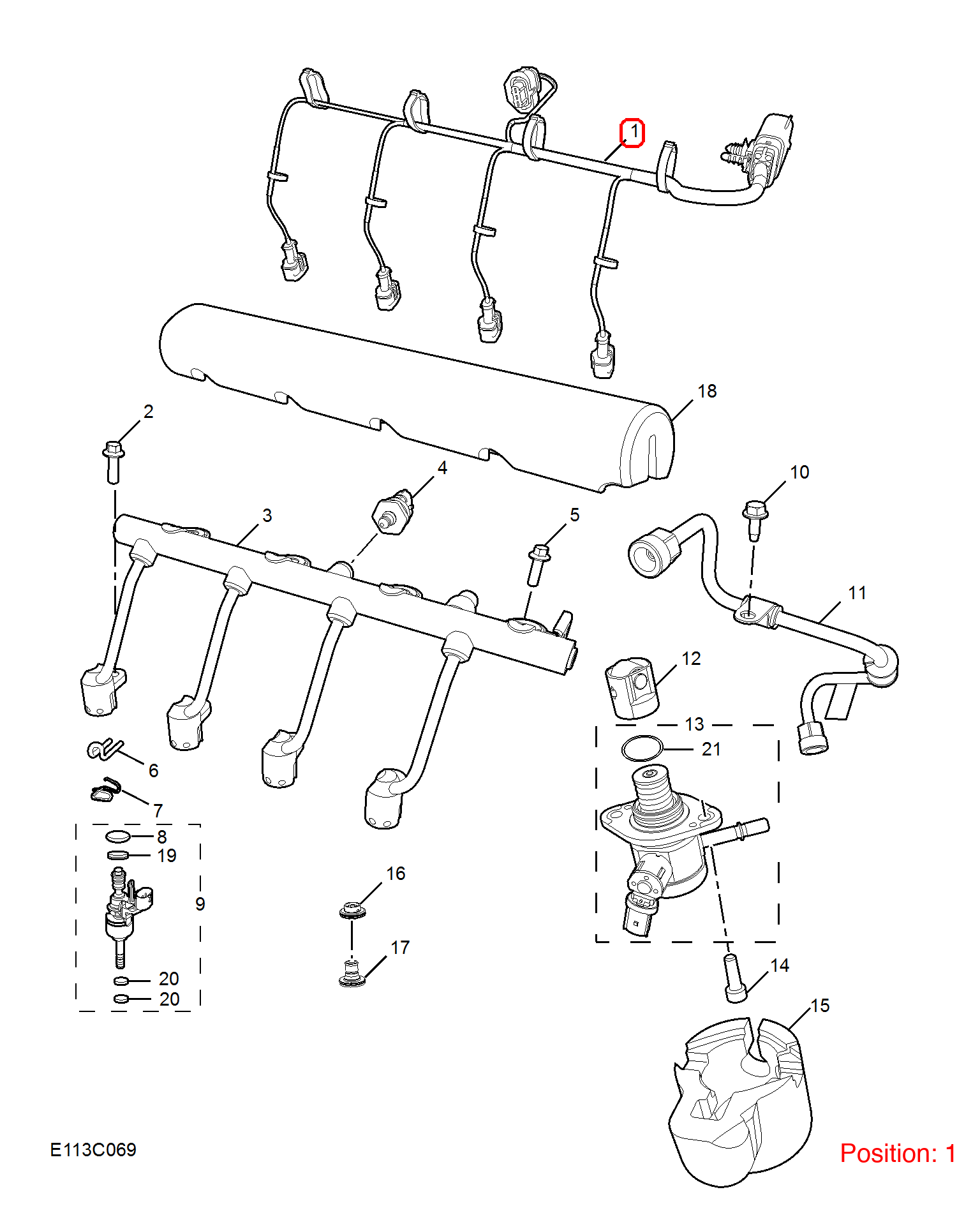 MG Fuel injector wiring harness OEM 10604069 FOR MG 10604069-MG_OEM