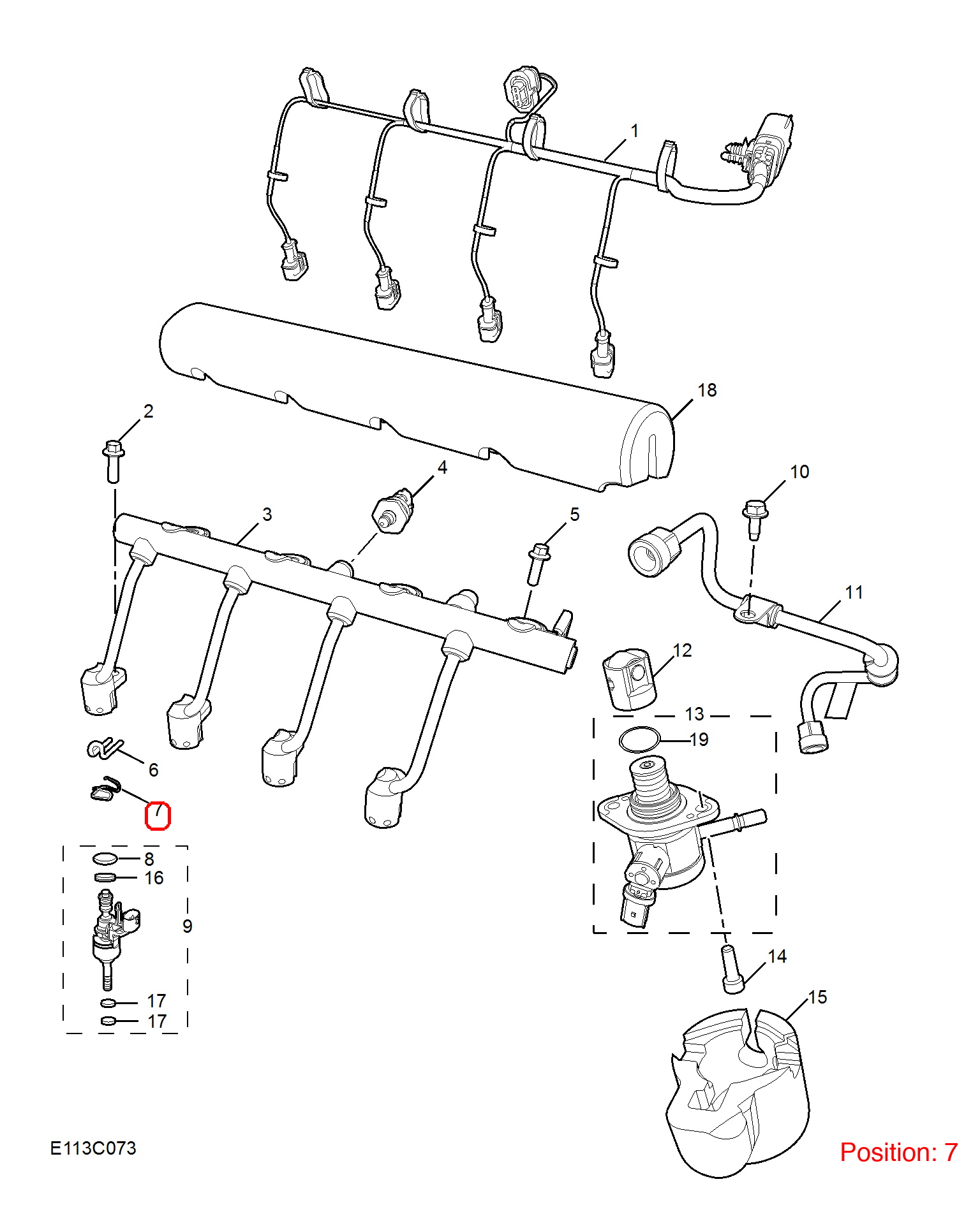 MG Fuel injector clip OEM 10604081 FOR MG MG5 10604081-MG_OEM