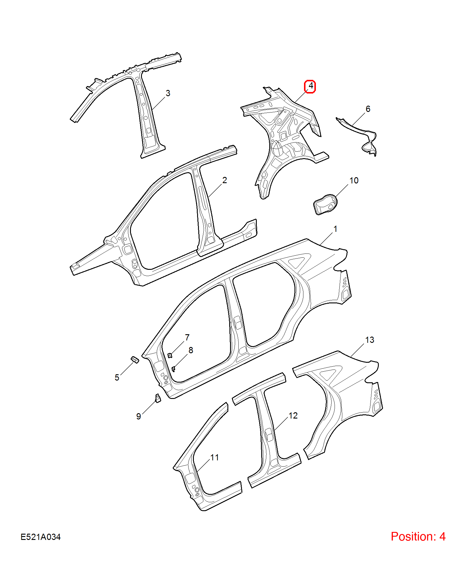 MG Fender Liner OEM 10617110SEPP FOR MG 10617110SEPP-MG_OEM
