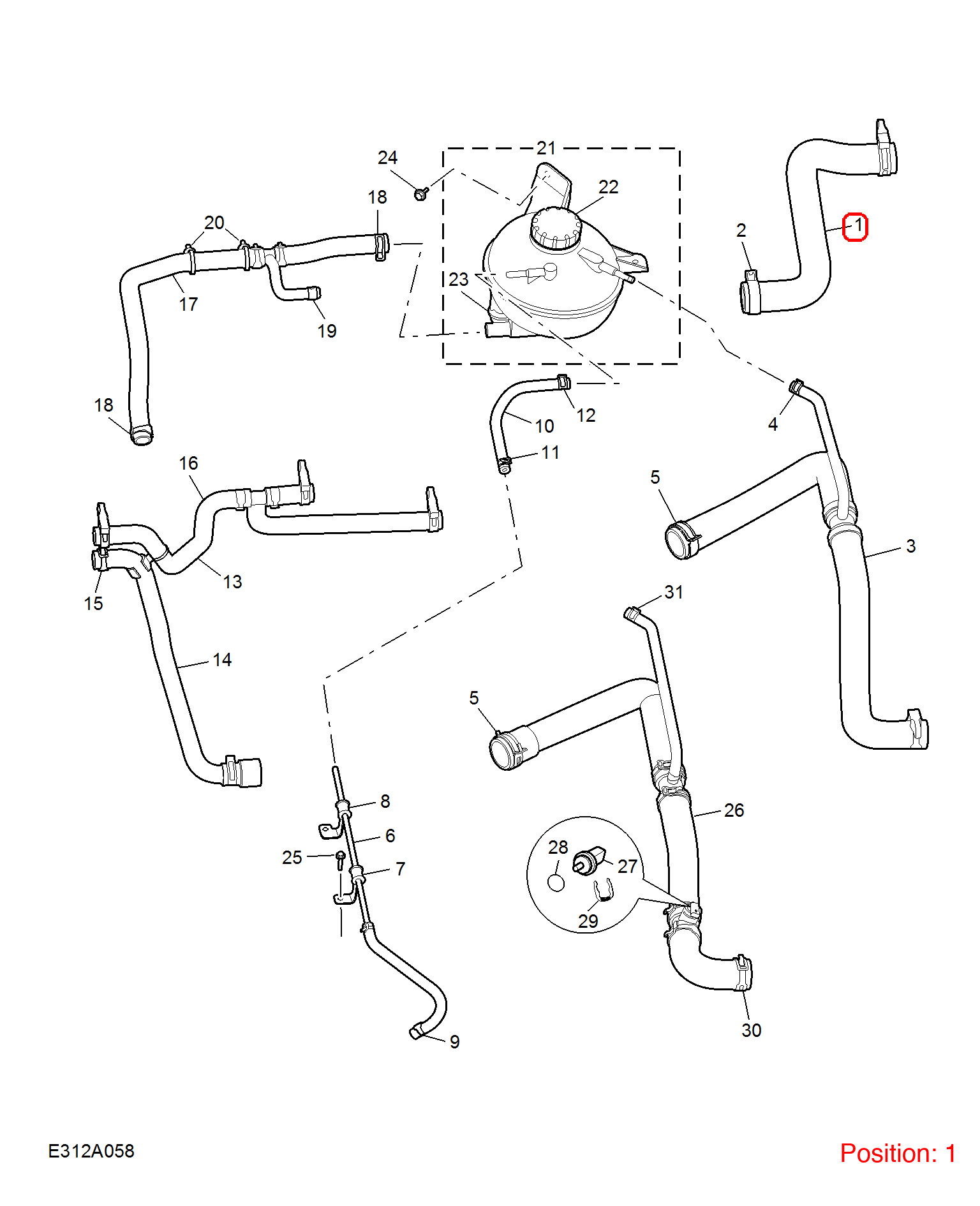 MG Water pipe OEM 10618308 FOR MG 10618308-MG_OEM