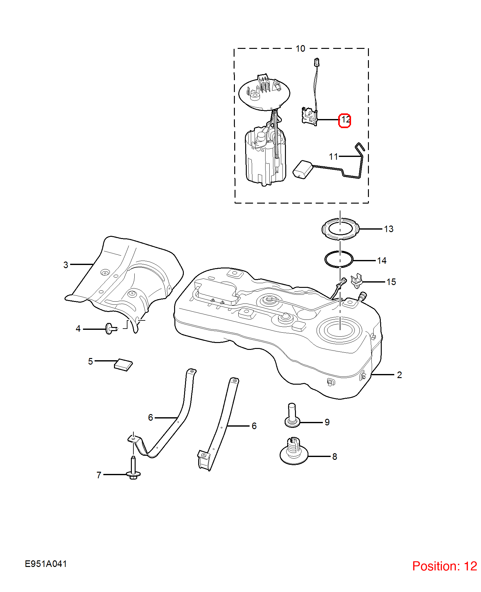 MG Fuel Level Sensor OEM 10619607 FOR MG 10619607-MG_OEM