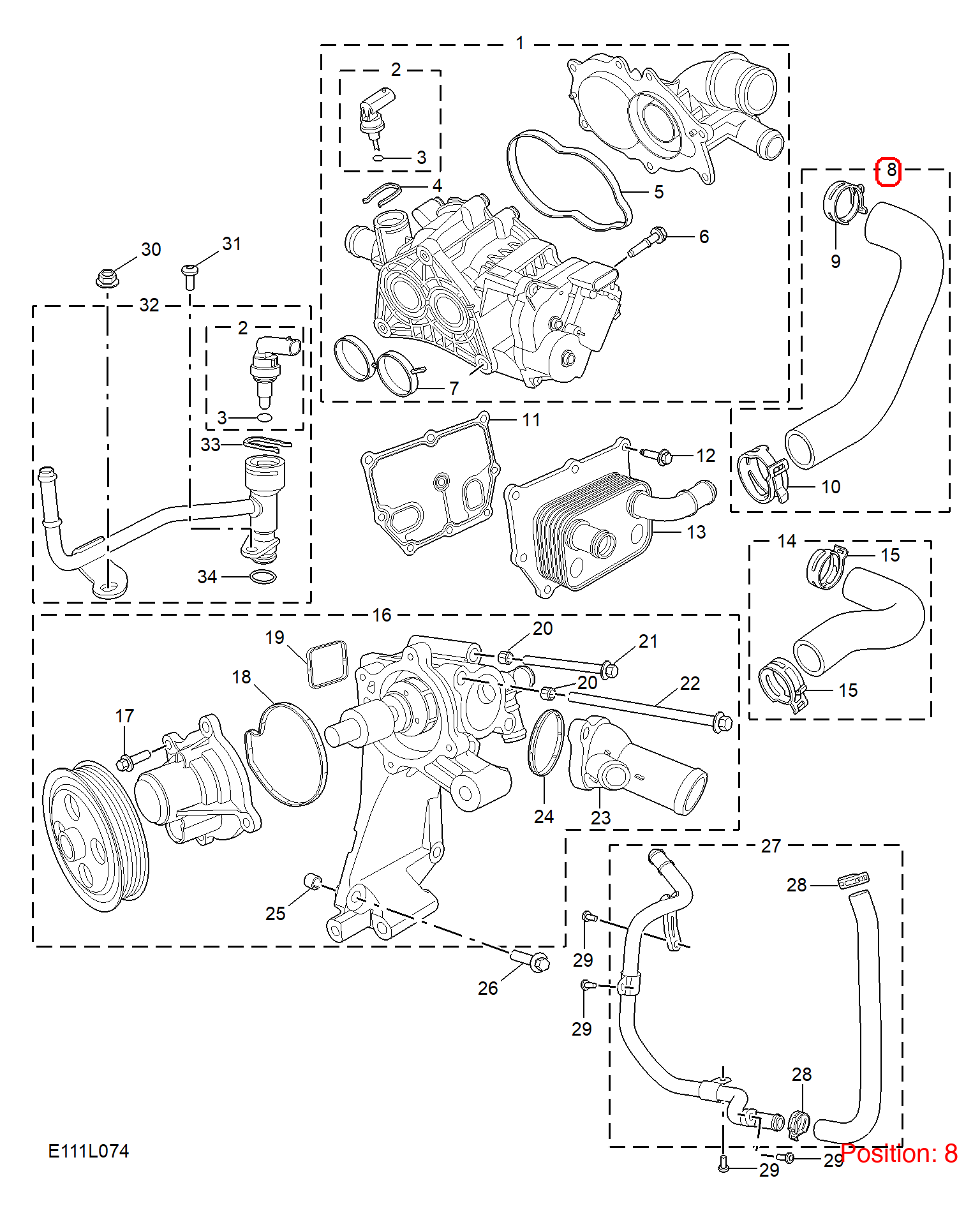 MG Engine Radiator Water Hose OEM 10621135 FOR MG5 10621135-MG_OEM