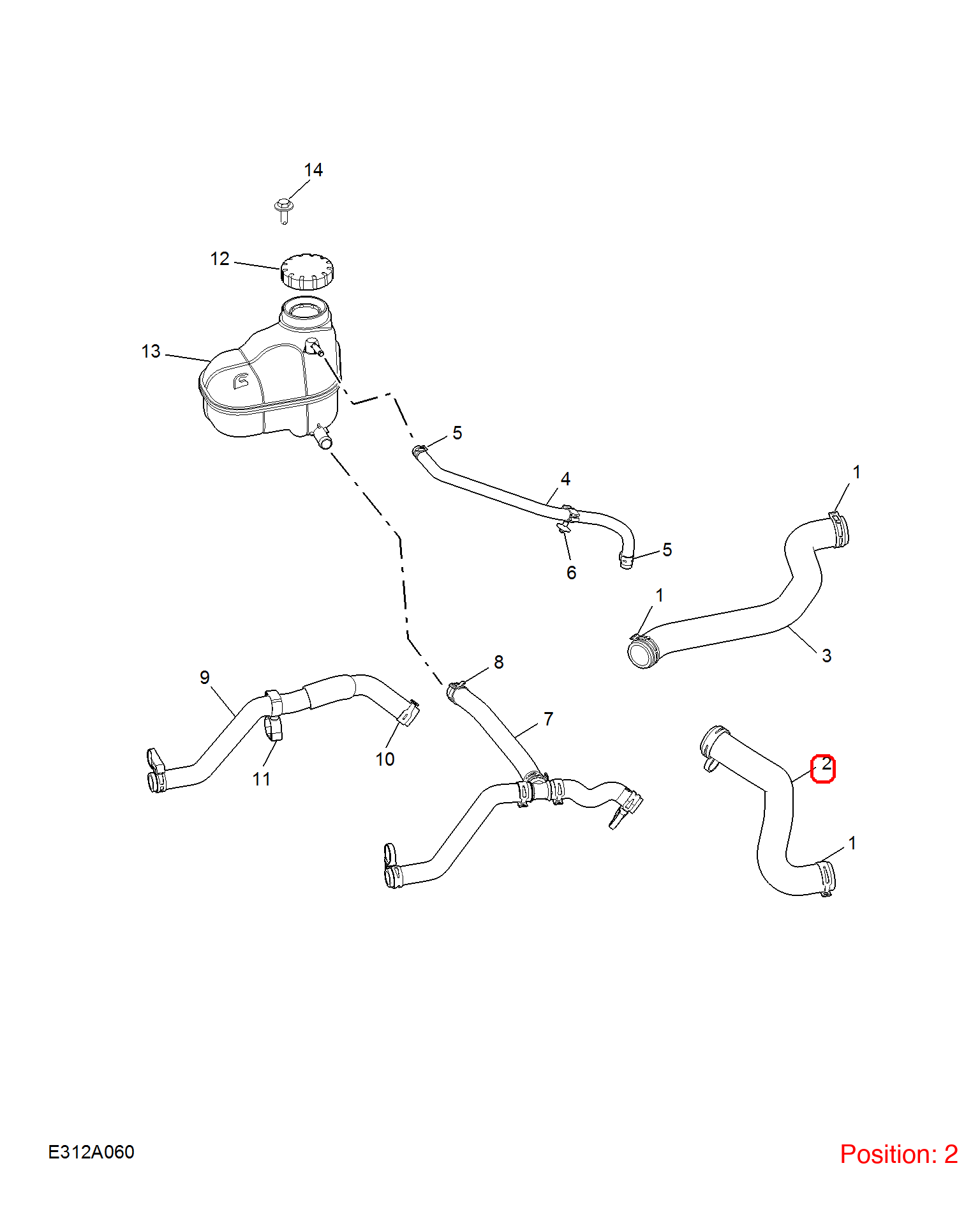 MG Water pipe OEM 10623160 FOR MG5 10623160-MG_OEM