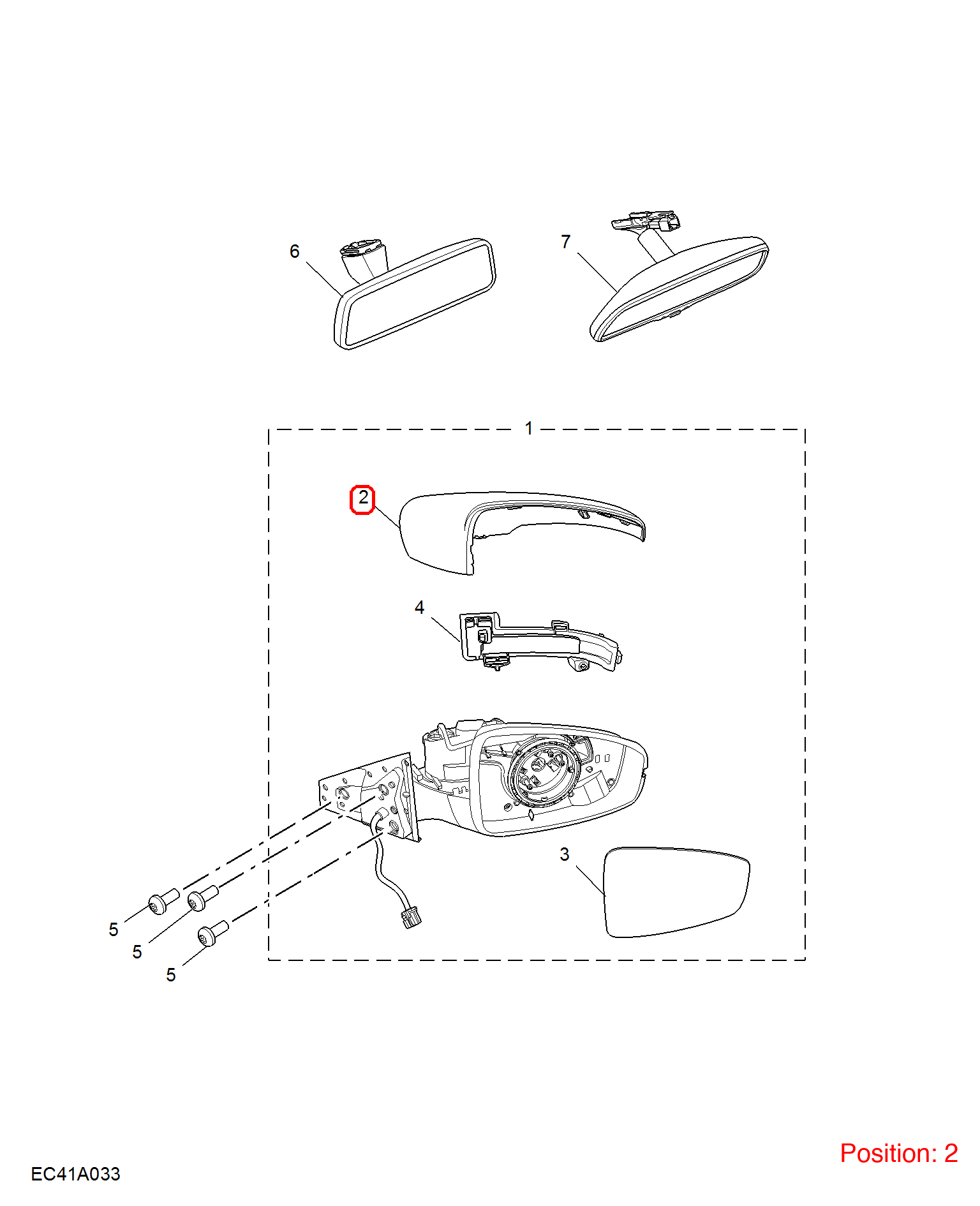 MG Rearview mirror cover OEM 10623460SPRP FOR MG5 10623460SPRP-MG_OEM