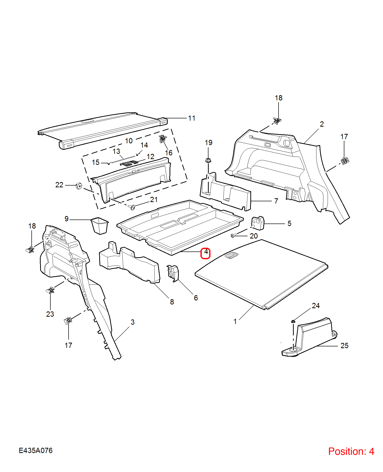 MG Luggage compartment miscellaneous box OEM 10628561 FOR MG 10628561-MG_OEM