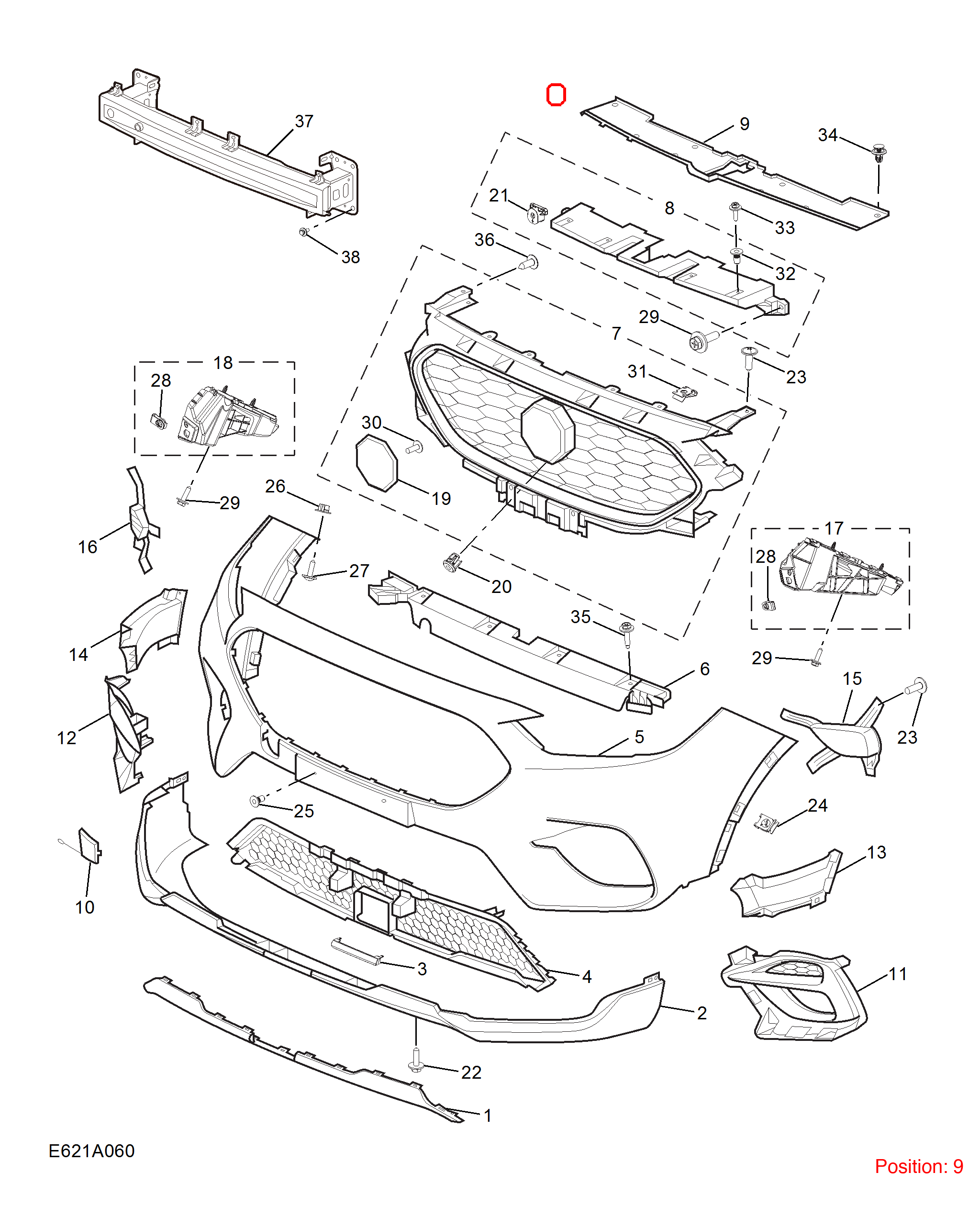 MG Bumper trim panel OEM 10632955 FOR MG 10632955-MG_OEM