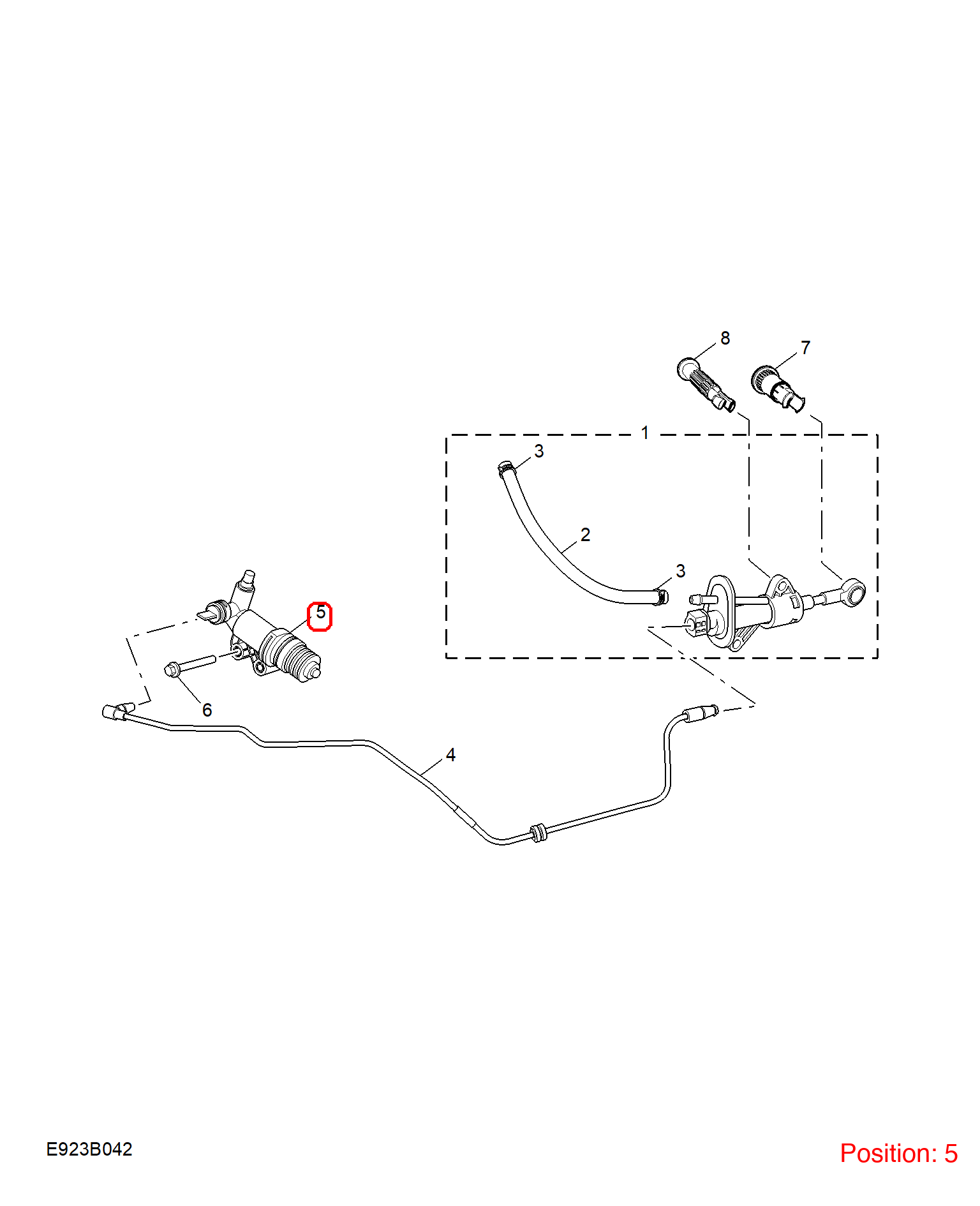 MG Clutch master cylinder OEM 10637178 FOR MG5 MG 10637178-MG_OEM