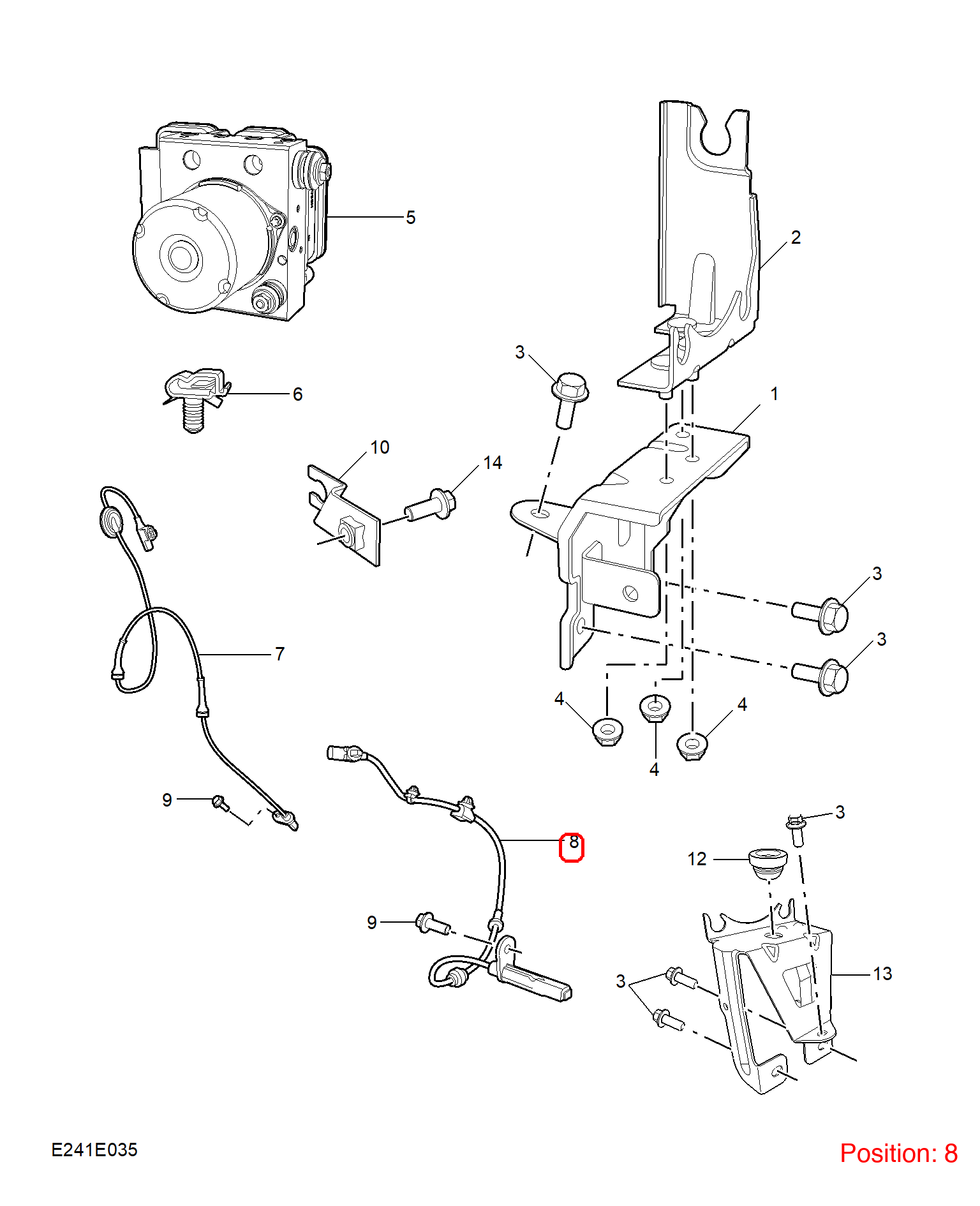 MG ABS sensor OEM 10640241 FOR MG 10640241-MG_OEM