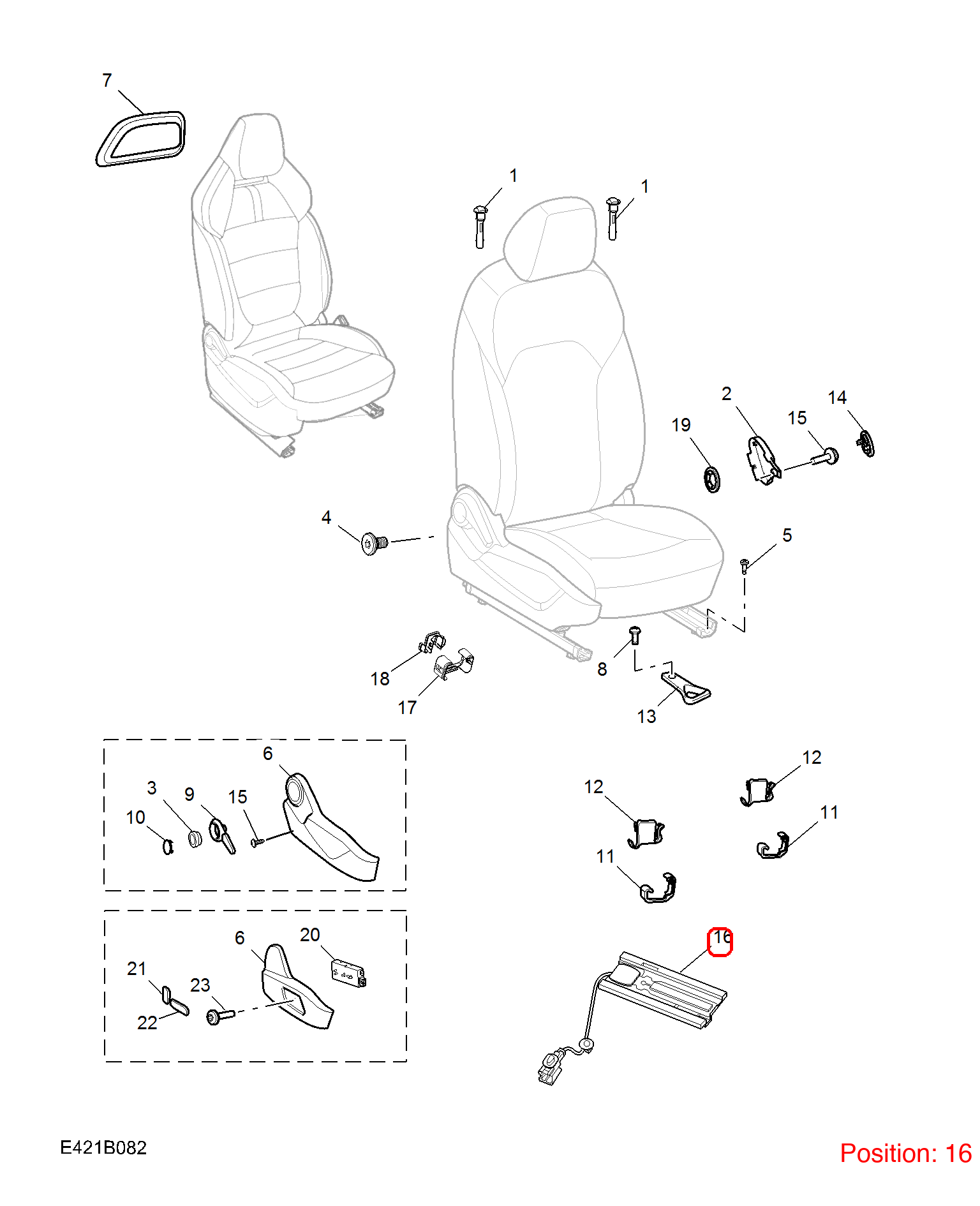 MG Seat recognition sensor OEM 10648992 FOR RX5 MG 10648992-MG_OEM