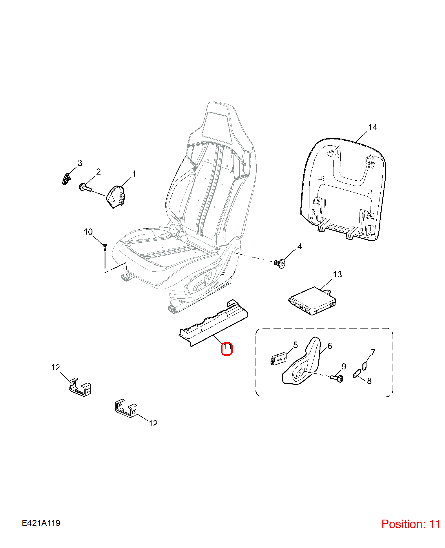 MG Trim cover OEM 10649026PHD FOR MG 10649026PHD-MG_OEM
