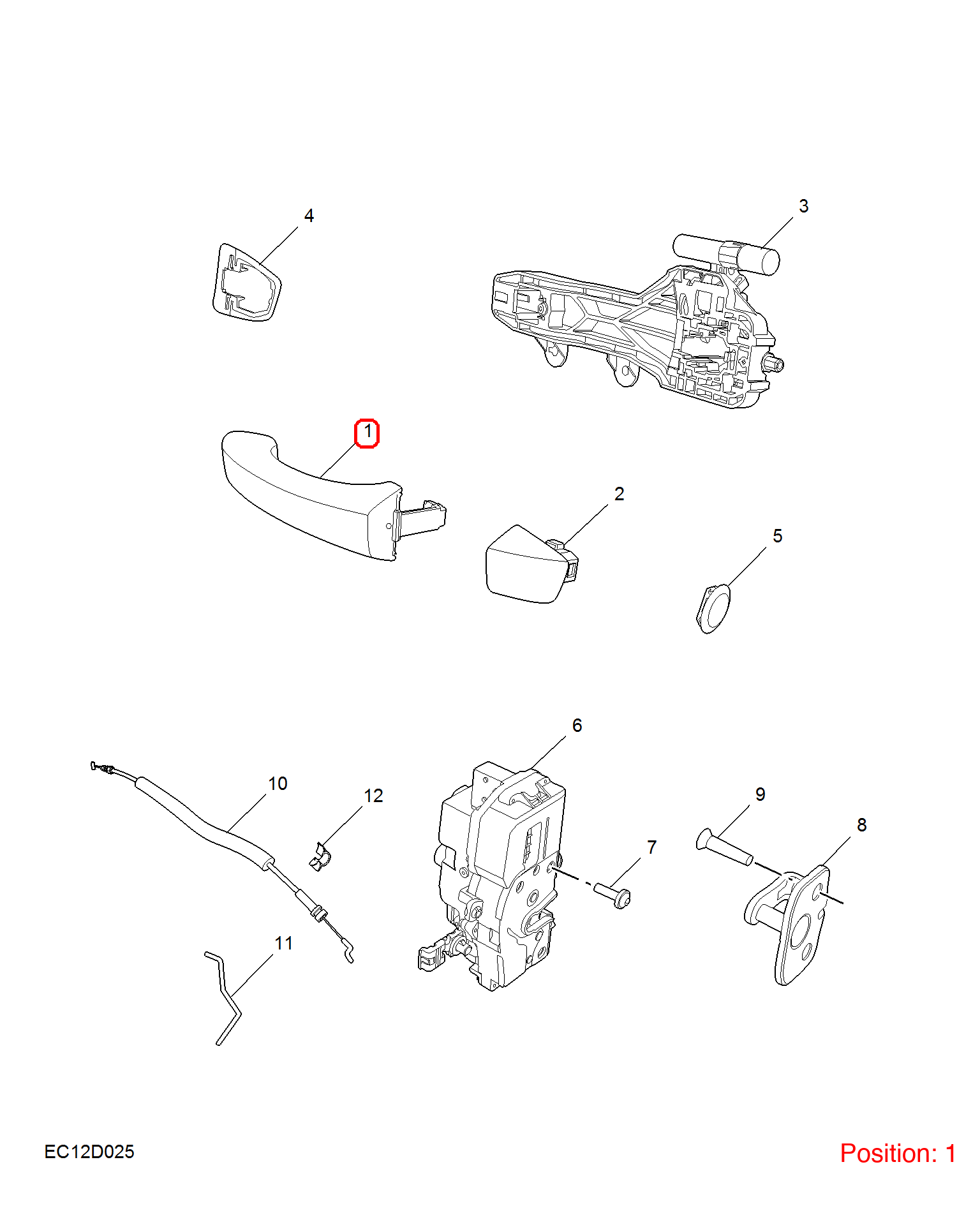 MG Door handle OEM 10650337SPRP FOR RX5 MG MG5 RX8 MG6 10650337SPRP-MG_OEM