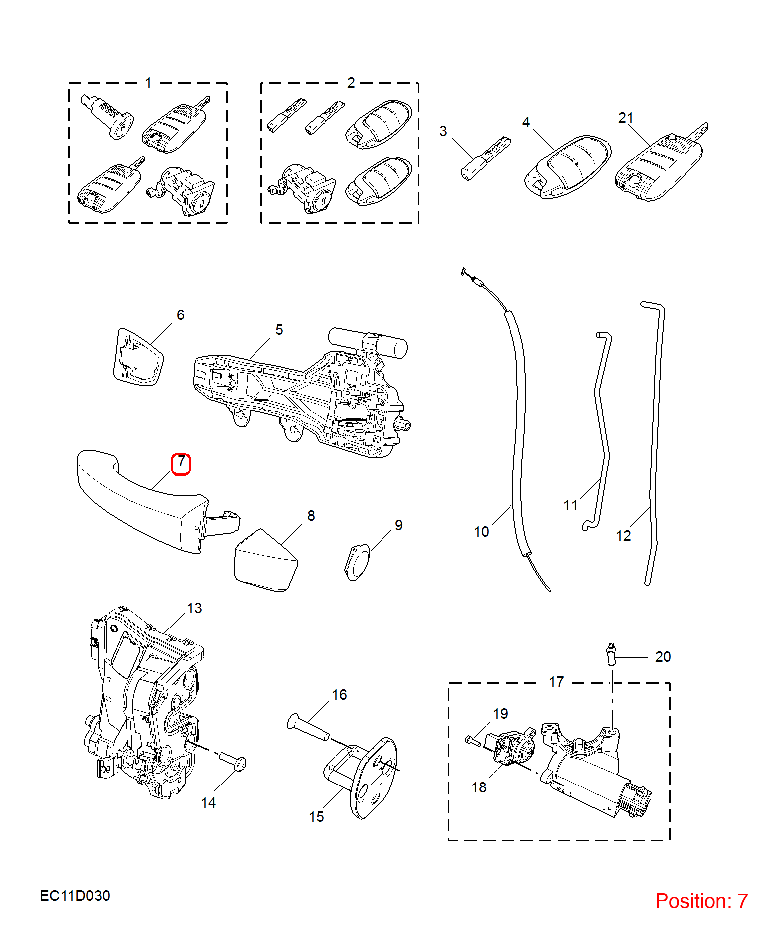 MG Door handle OEM 10650382SPRP FOR MG MG5 10650382SPRP-MG_OEM