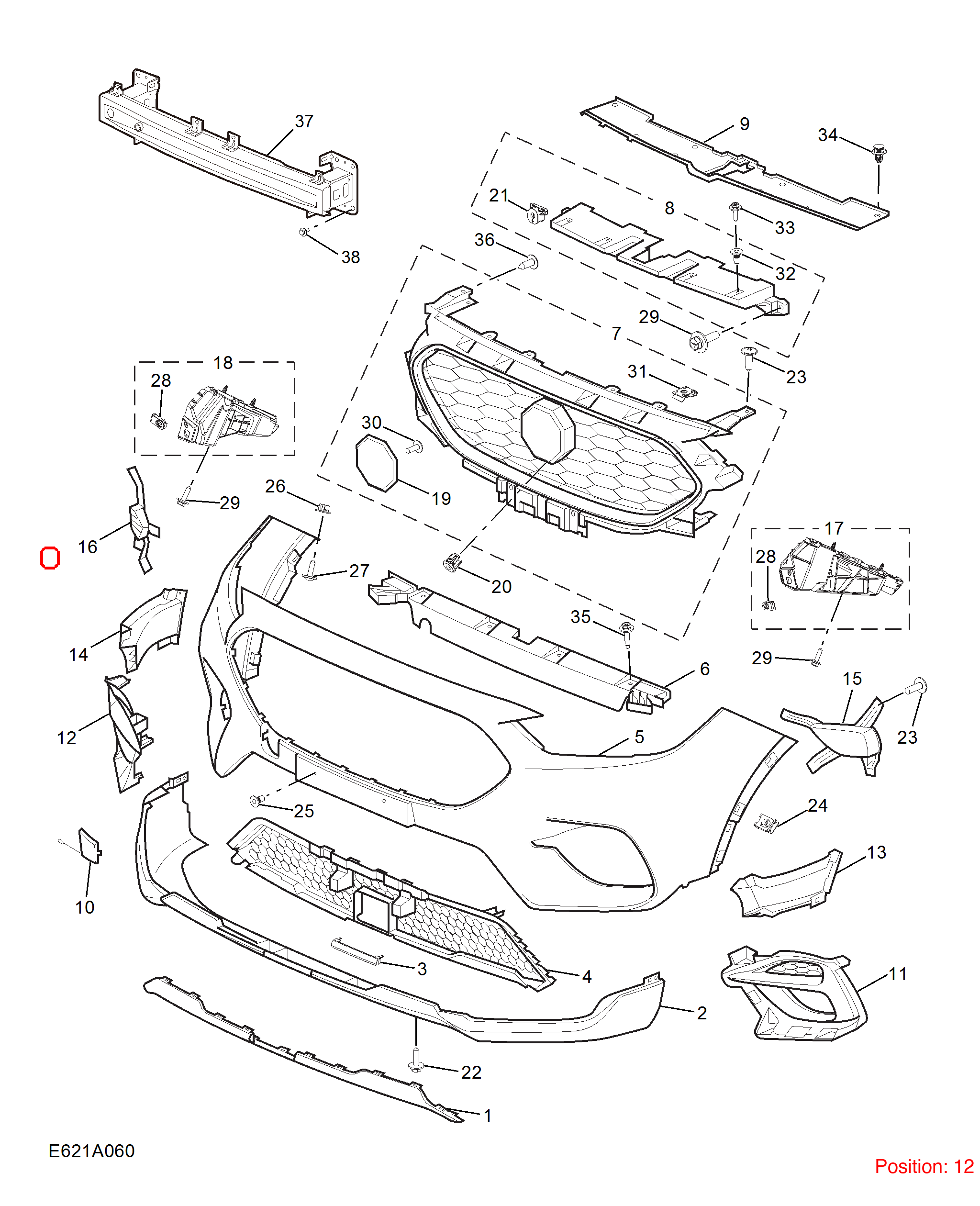 MG Grille Air Intake OEM 10665697 FOR MG 10665697-MG_OEM