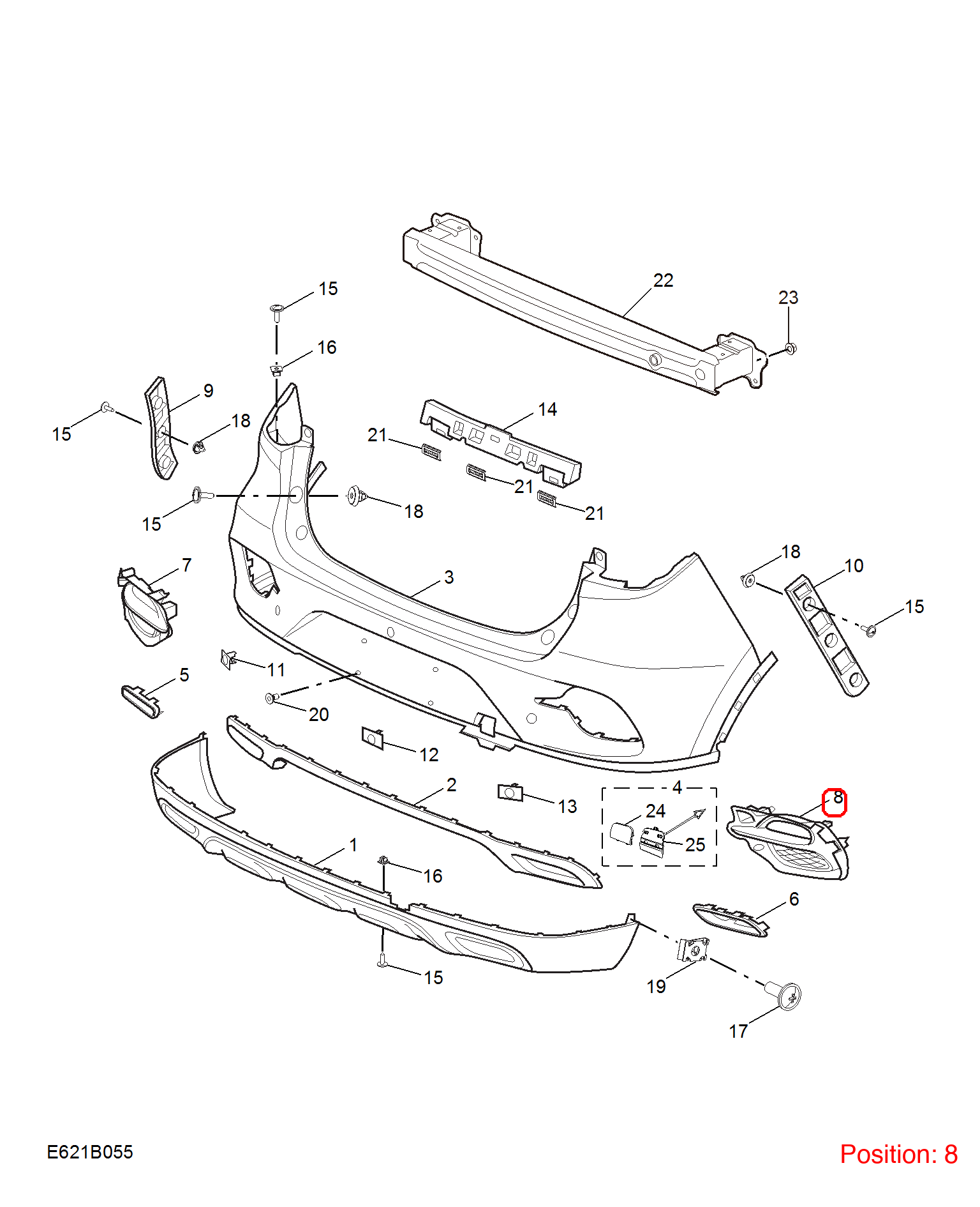 MG Fog lamp cover trim OEM 10665799 FOR MG 10665799-MG_OEM