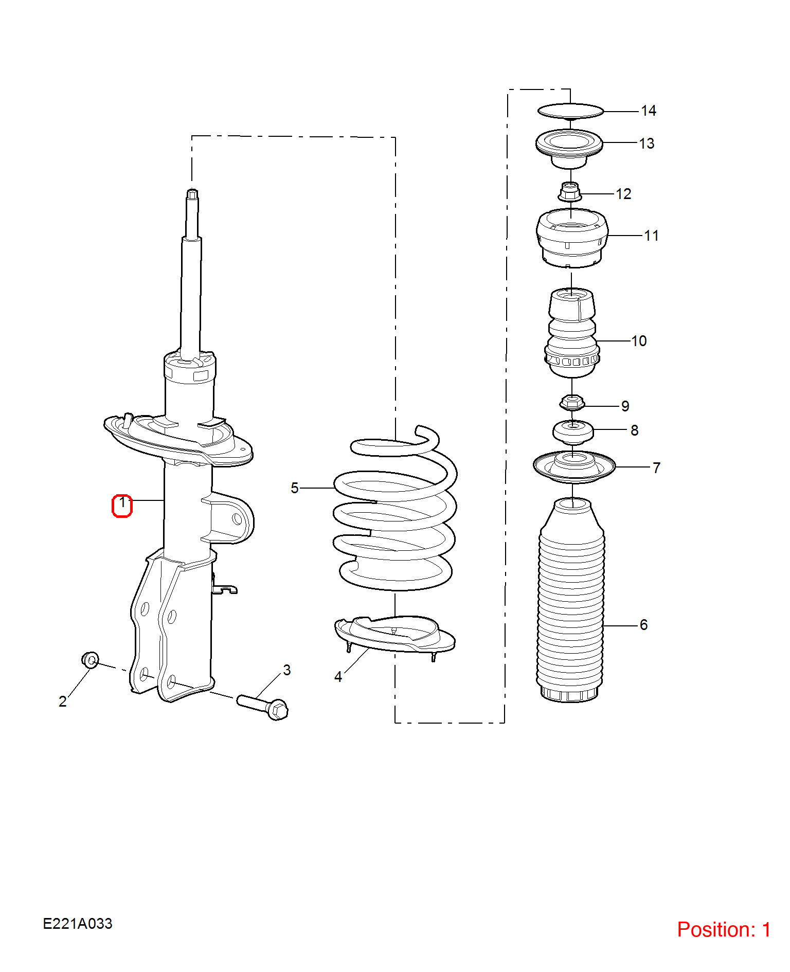 MG Shock absorber OEM 10667178 FOR MG5 10667178-MG_OEM